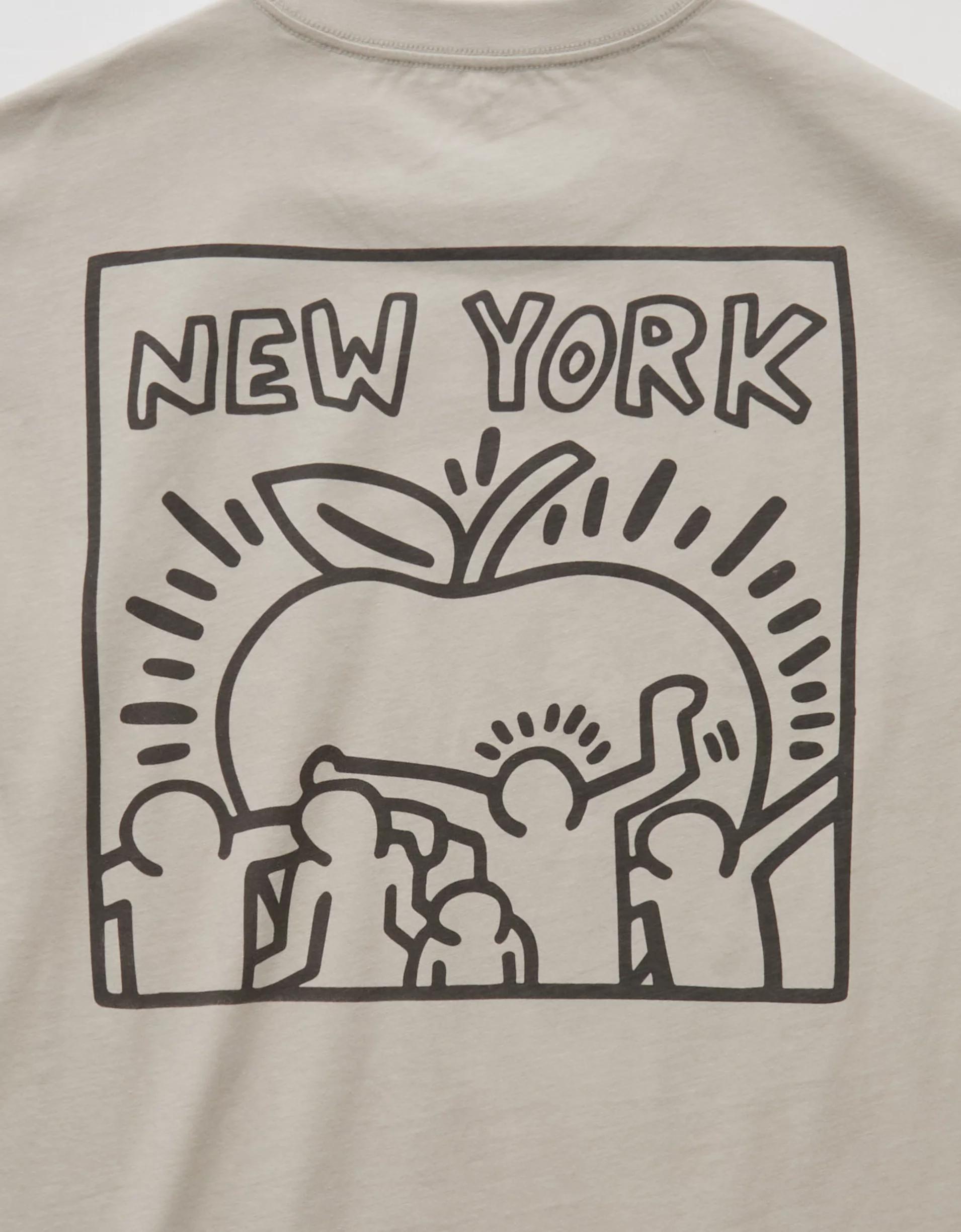 AE Boxy Keith Haring Graphic T-Shirt Product Image