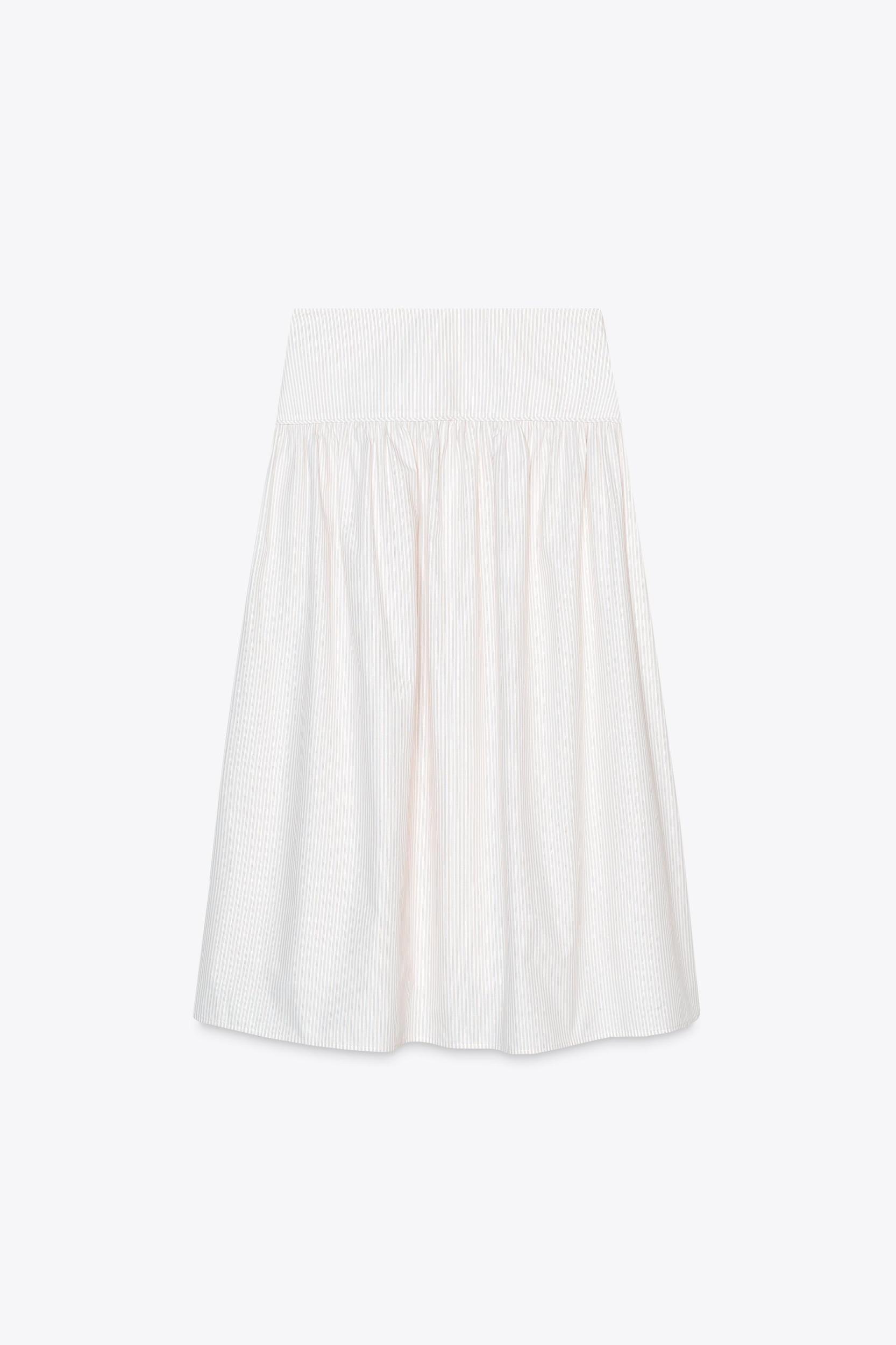 STRIPED MIDI SKIRT Product Image