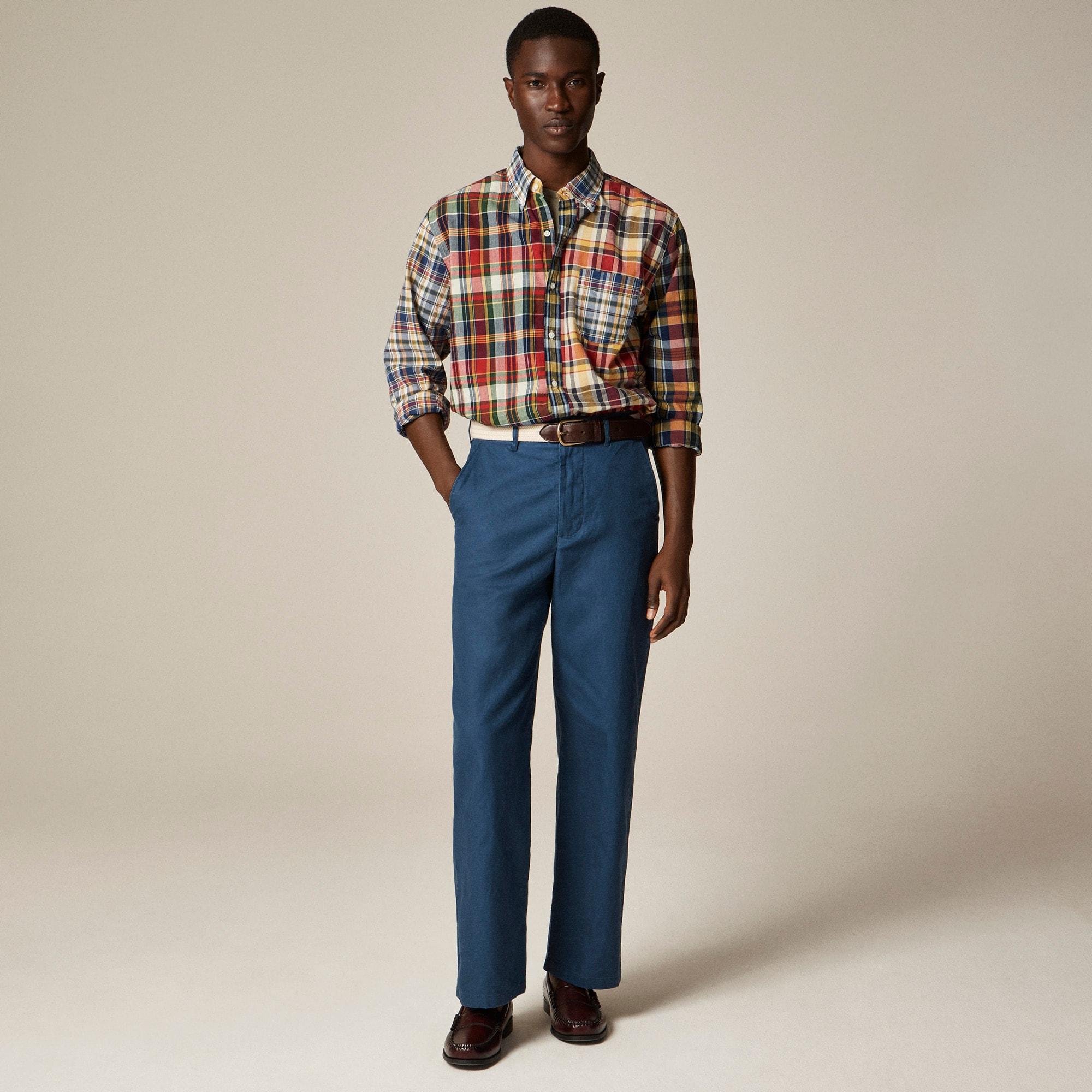 Creased summer trouser in cotton-linen blend Product Image