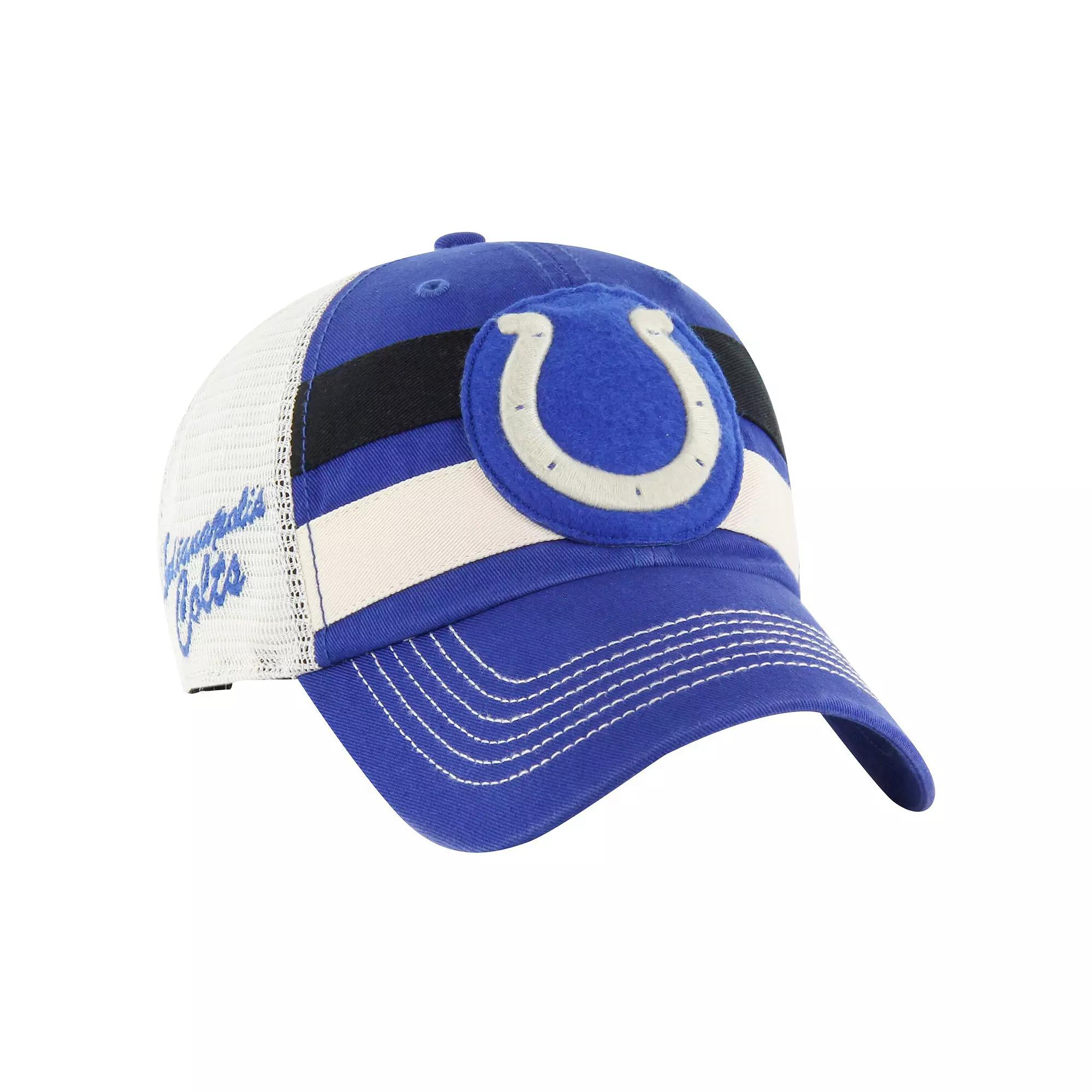 Men's '47 Royal Indianapolis Colts Clubhouse Boon Clean-Up Trucker Adjustable Hat, Blue Product Image