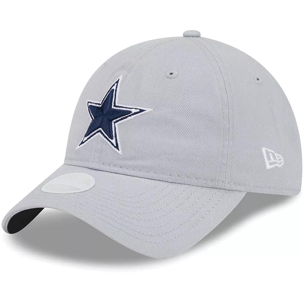 Women's New Era Gray Dallas Cowboys Main Core Classic 2.0 9TWENTY Adjustable Hat, Grey Product Image