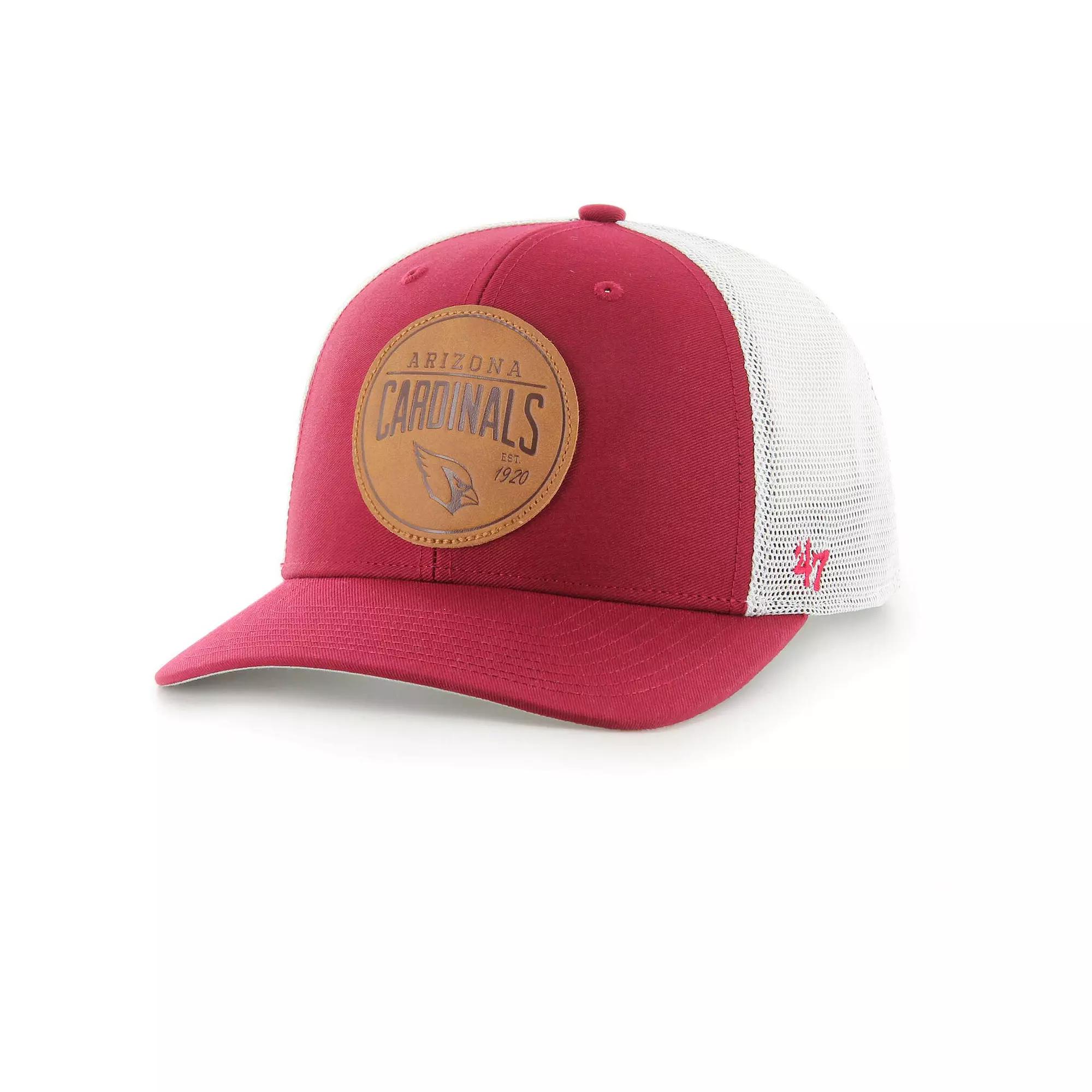 Men's '47 Cardinal Arizona Cardinals Leather Head Flex Hat,  Product Image