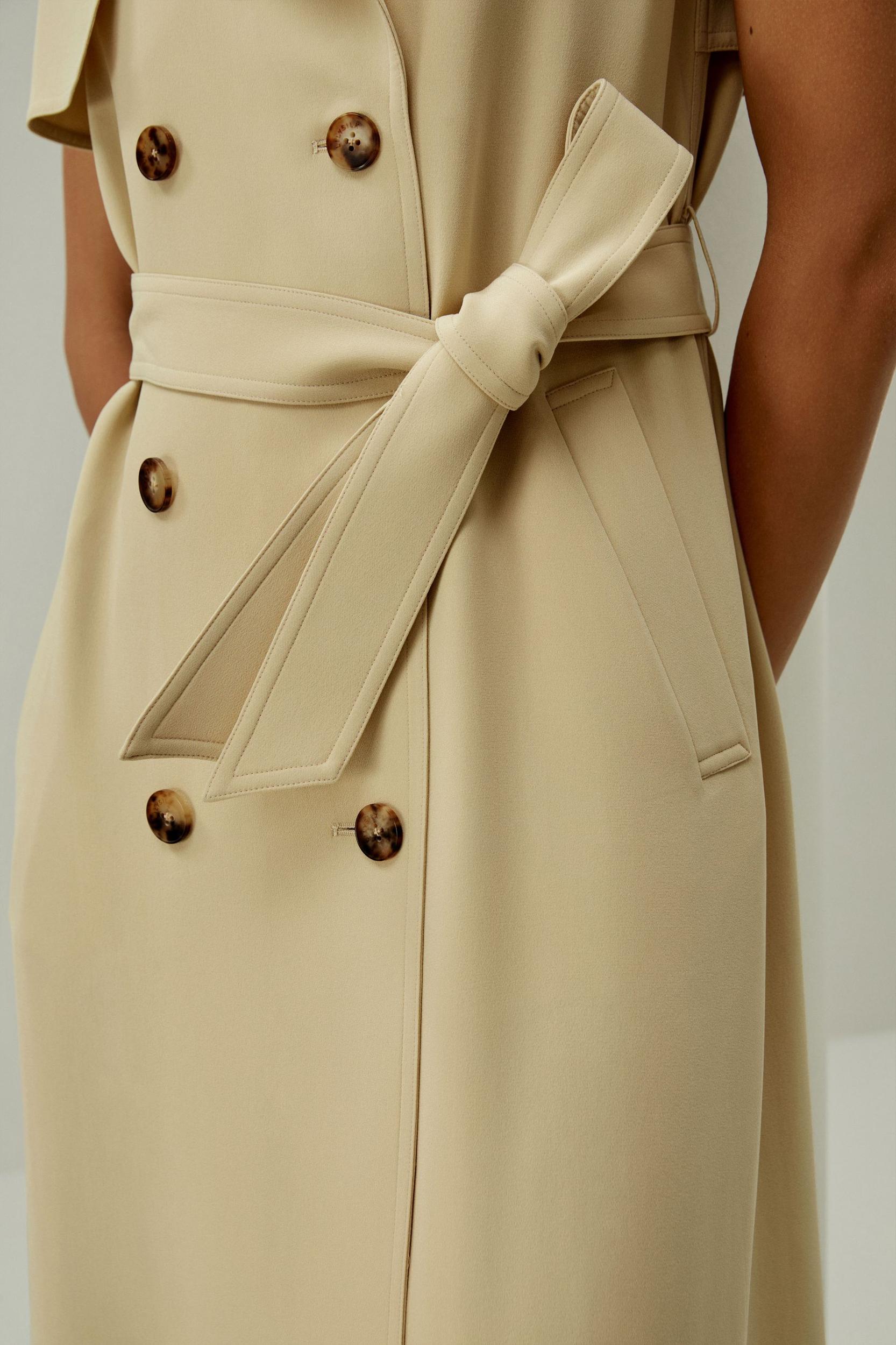 Sophisticated Sleeveless Trench Dress Product Image