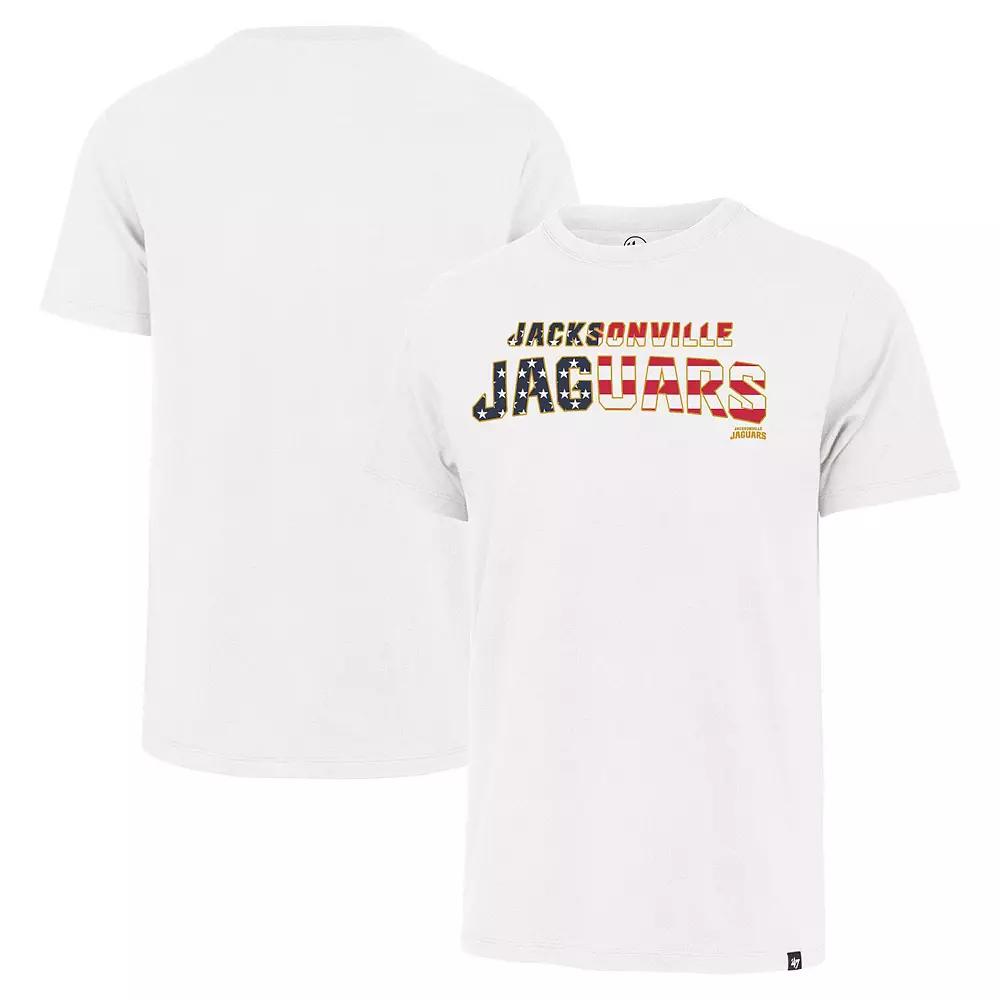 Men's '47 White Jacksonville Jaguars Flag Script Franklin T-Shirt,  Product Image