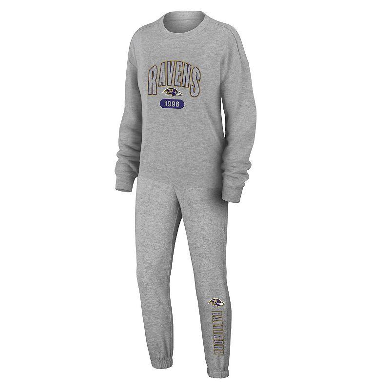 Women's WEAR by Erin Andrews Heather Gray Baltimore Ravens Plus  Product Image