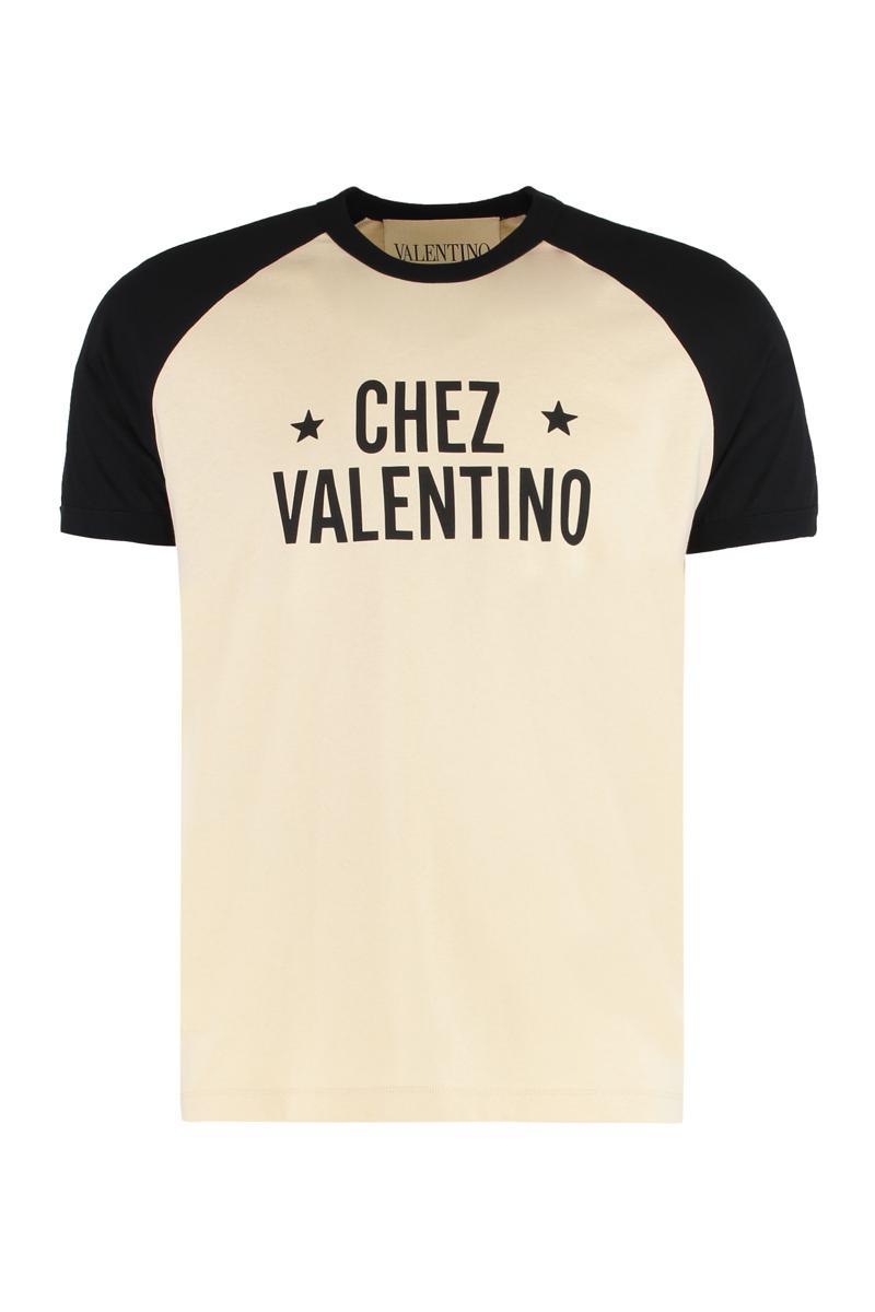 VALENTINO Chez Logo T-shirt In Neutral Product Image