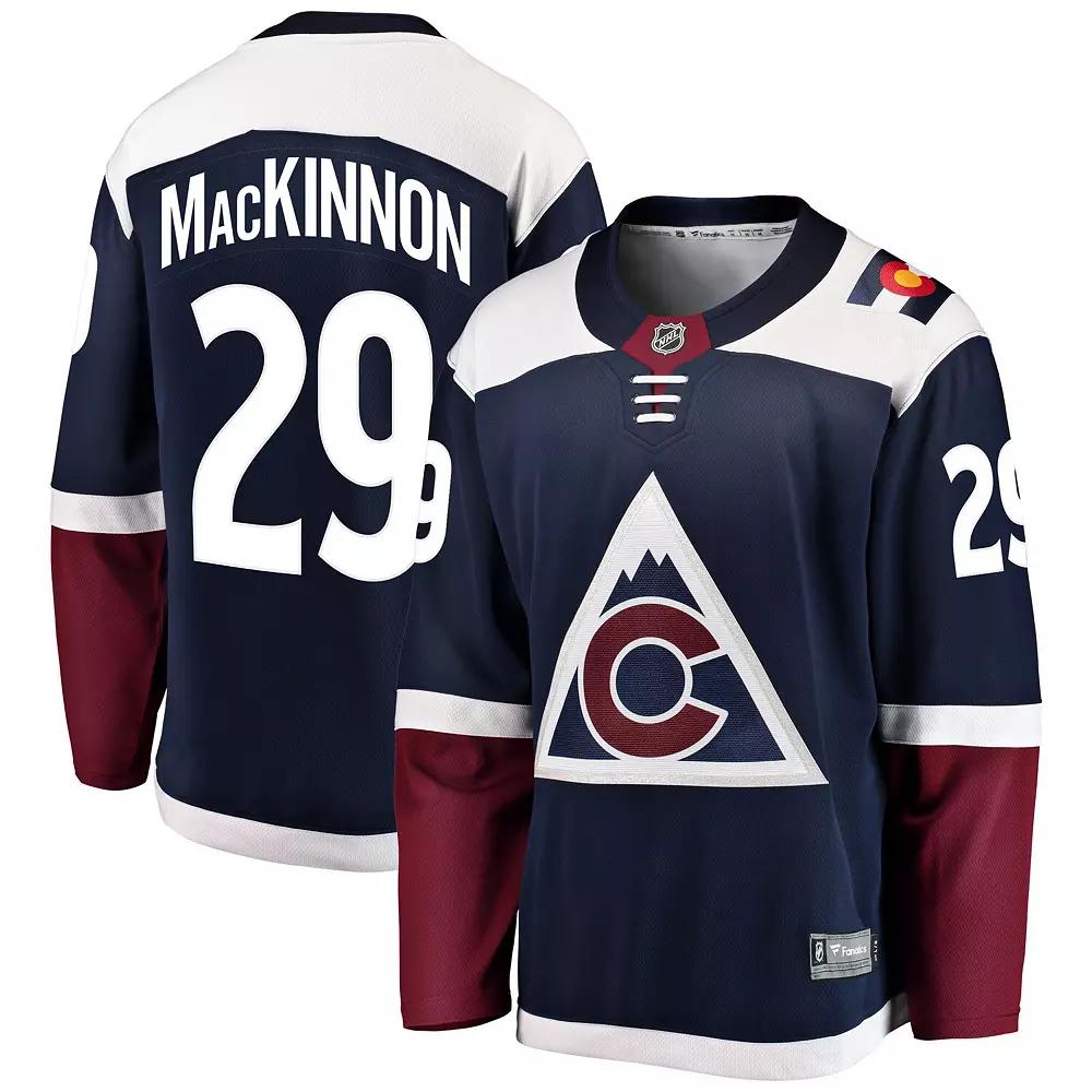 Men's Fanatics Nathan MacKinnon Navy Colorado Avalanche Breakaway Jersey,  Product Image