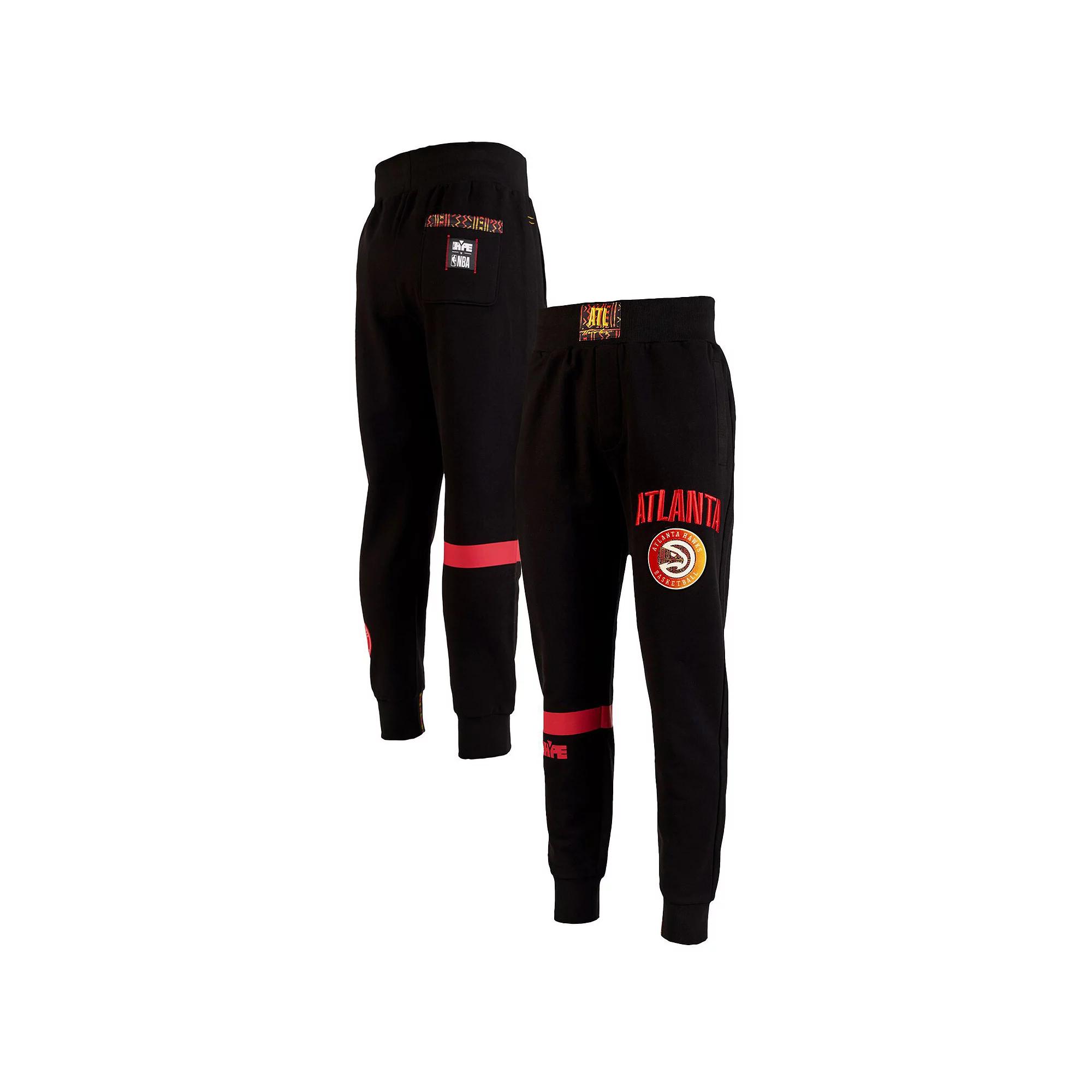 Men's NBA x Two Hype  Black Atlanta Hawks Culture & Hoops Collection Premium Jogger Pants, Size: Medium Product Image