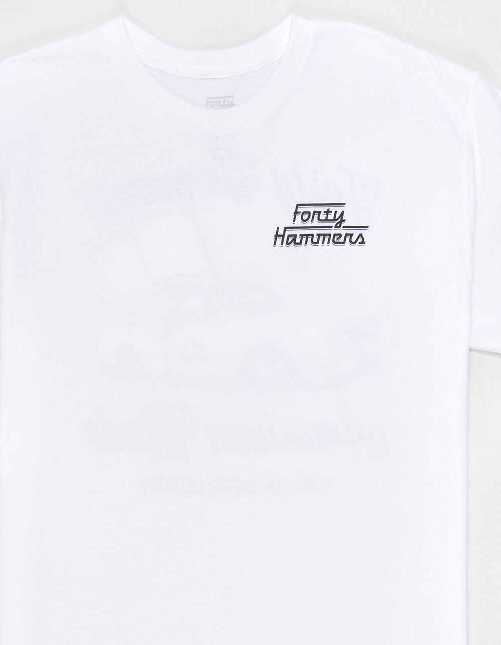 FORTY HAMMERS Born & Raised Mens Tee - WHITE Product Image
