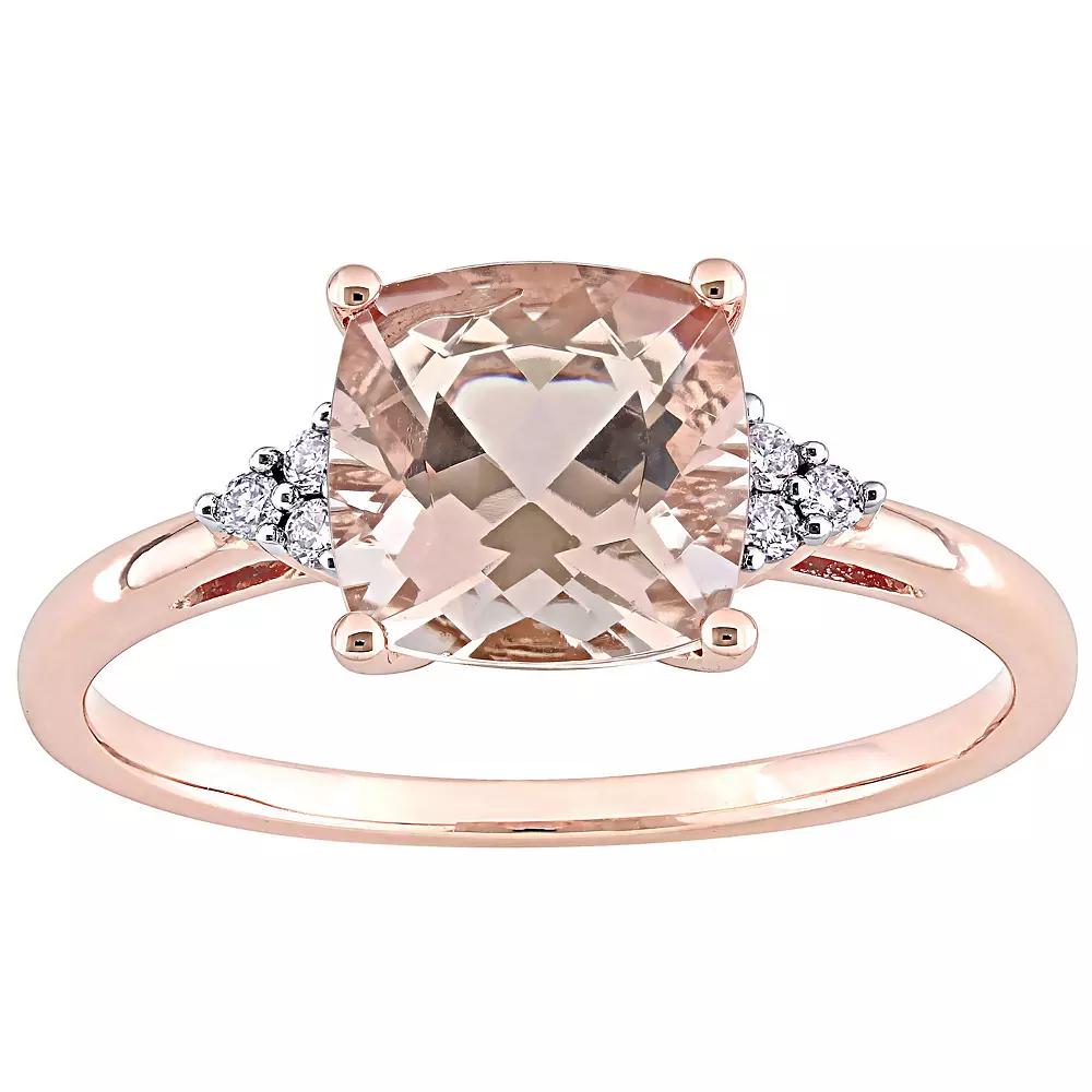 Stella Grace 14k Rose Gold Morganite & Diamond Accent Engagement Ring, Women's,  Product Image
