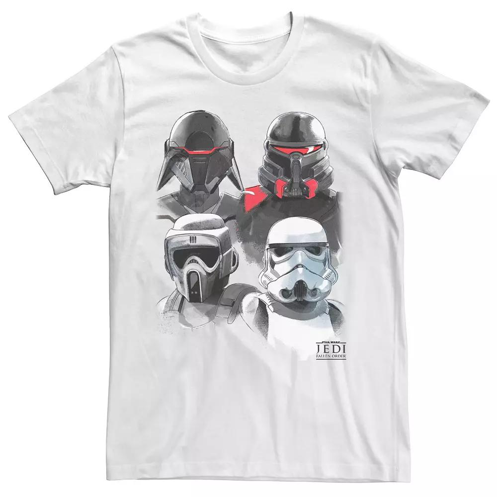 Men's Star Wars Jedi Fallen Order Imperial Fighter Collage Tee, Size: Small, White Product Image