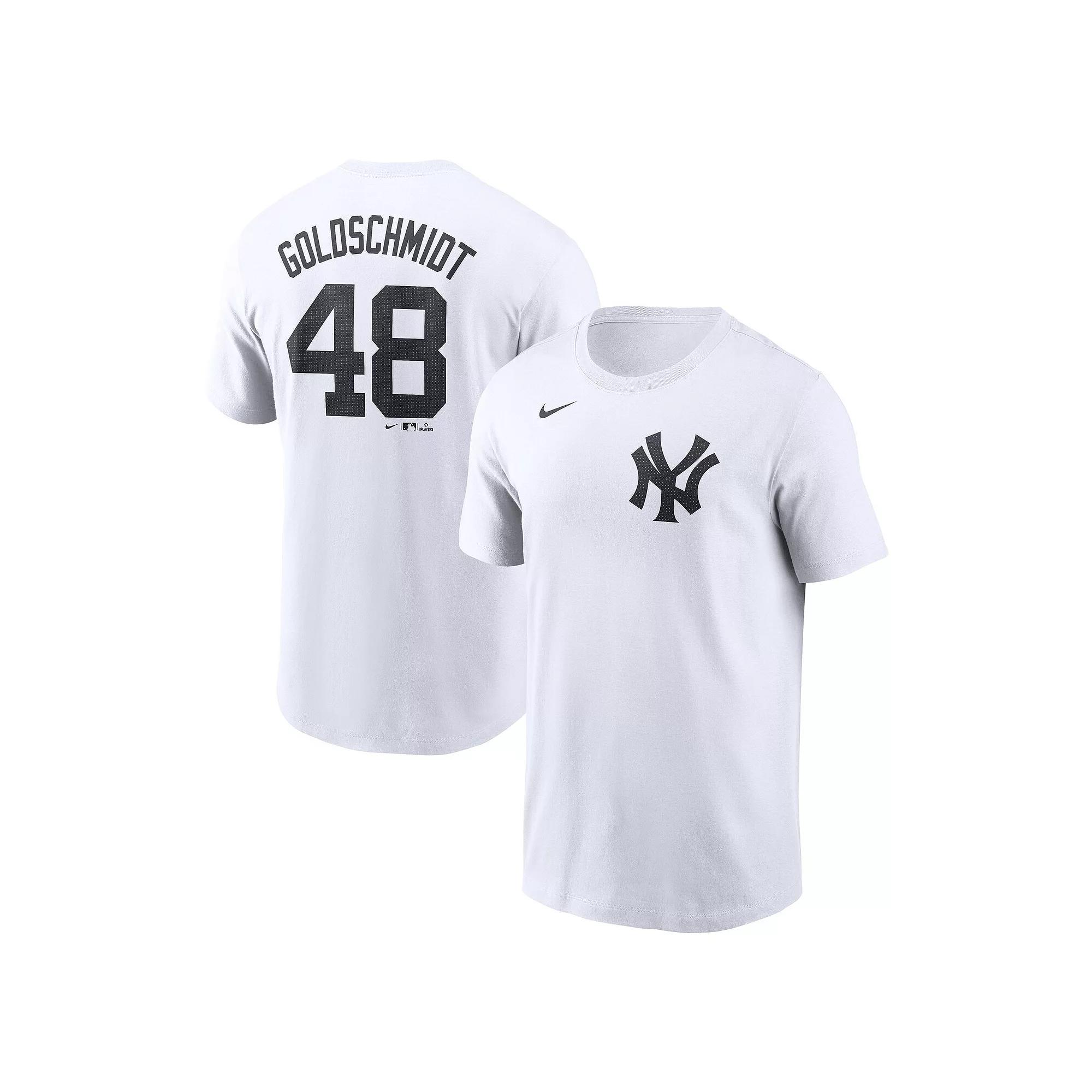 Men's Nike Paul Goldschmidt White New York Yankees Fuse Name & Number T-Shirt,  Product Image