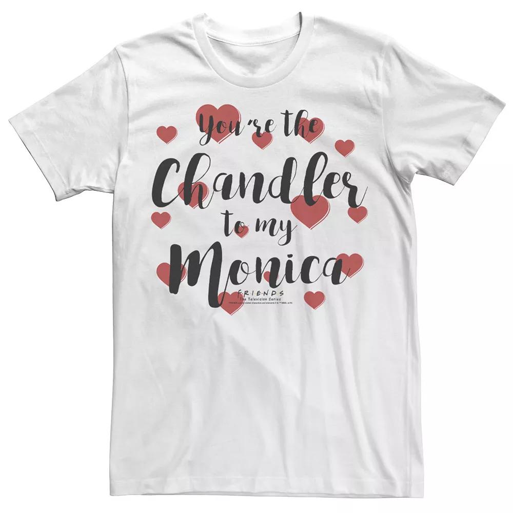 Big & Tall Friends TV Show "You're The Chandler To My Monica" Hearts Tee, Men's,  Product Image