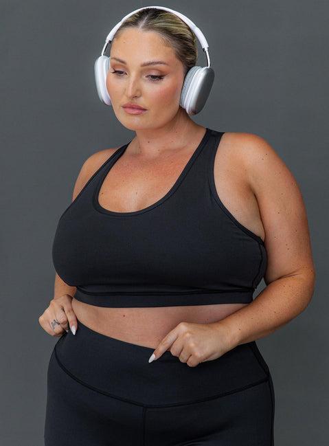 Energised Activewear Top Black Curve Product Image