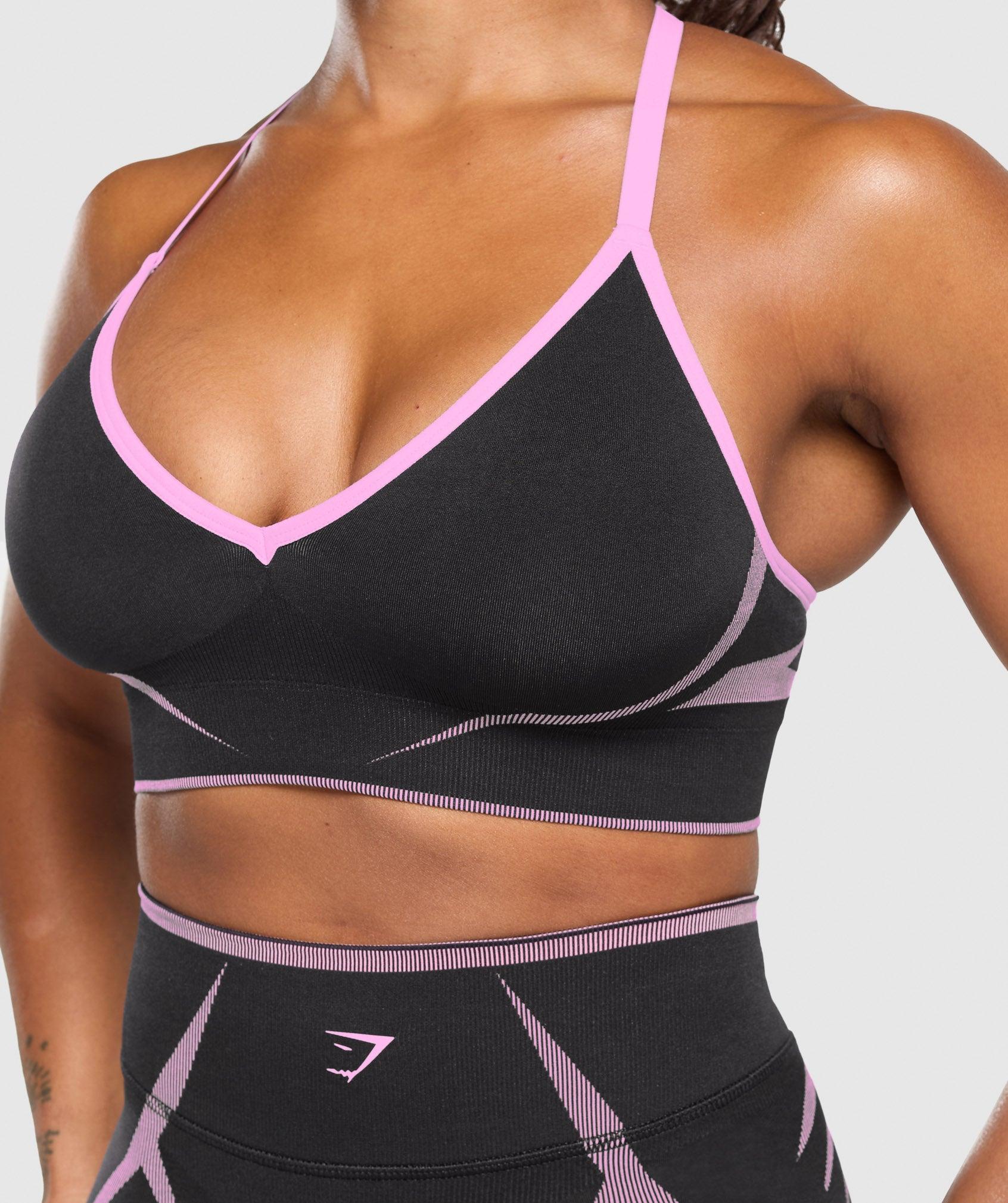 Gymshark Apex Lift  Seamless Sports Bra - Darkest Purple/Sour Pink Female Product Image