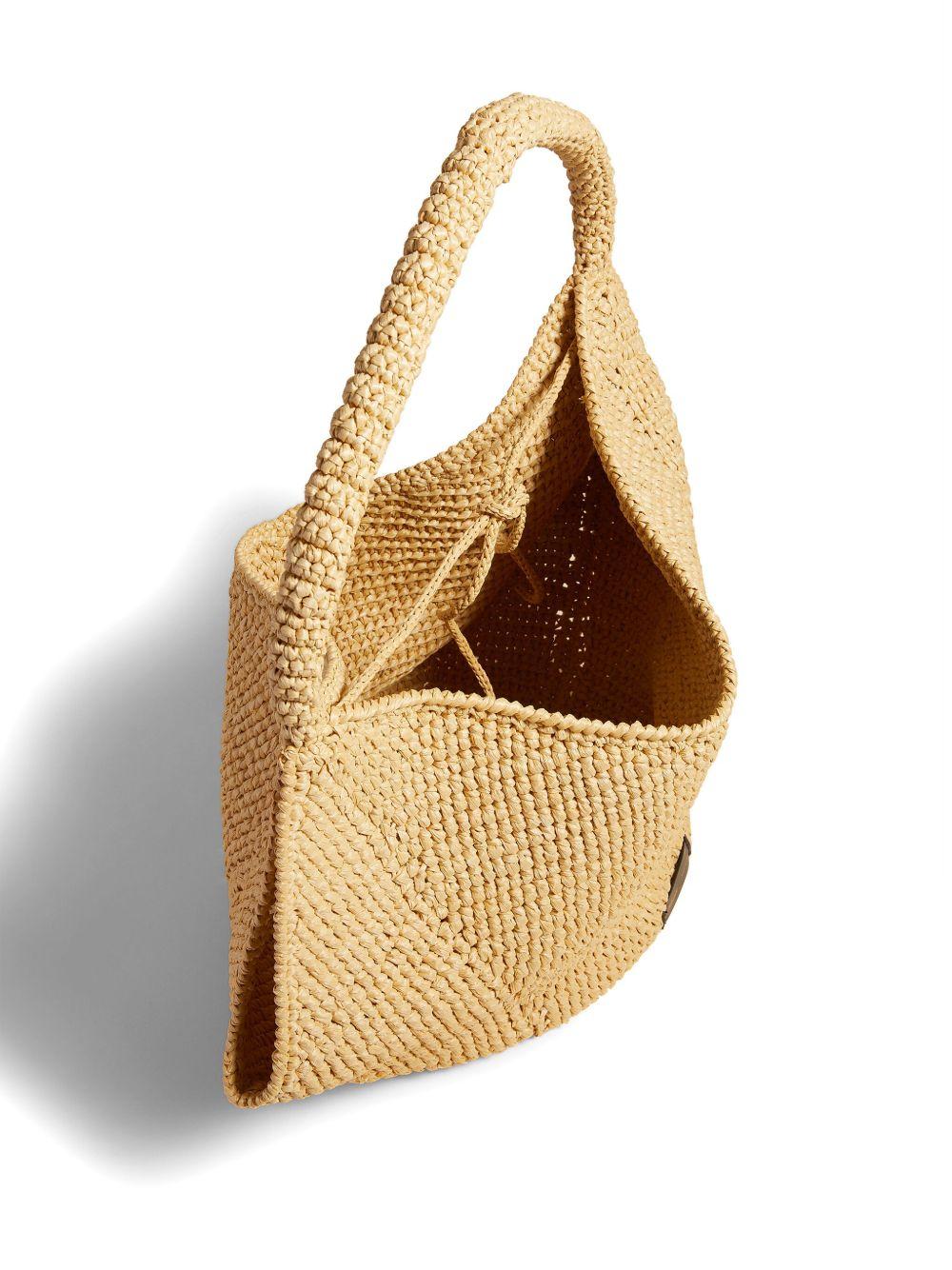 medium Lotus raffia tote bag Product Image