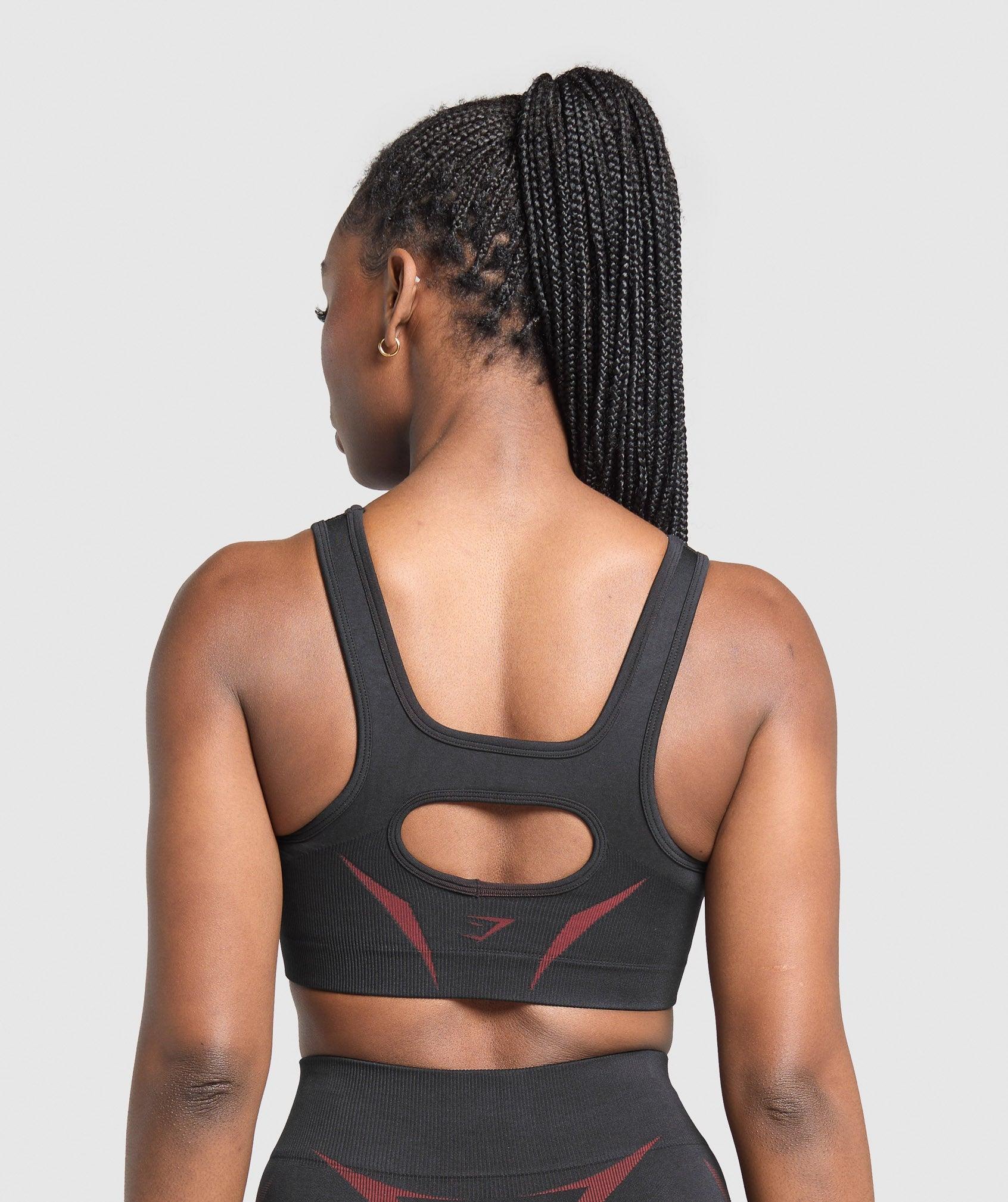 Gymshark Apex Lift Sports Bra - Black/Reps Red Female Product Image