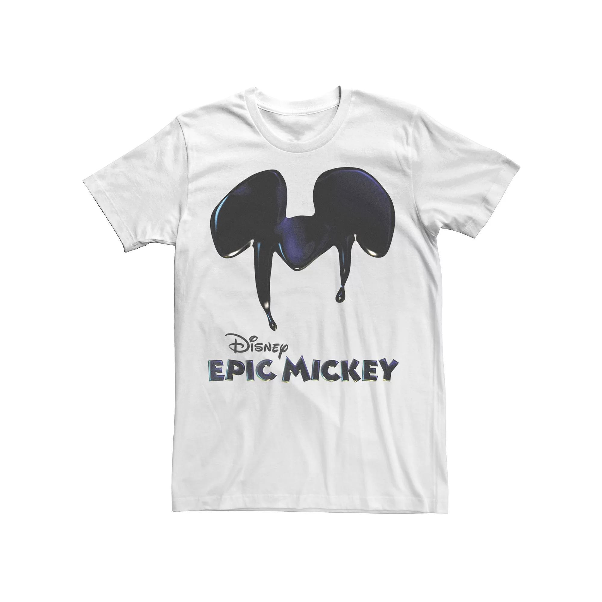 Disney's Epic Mickey Men's Dark Paint Drip Logo Tee,  Product Image