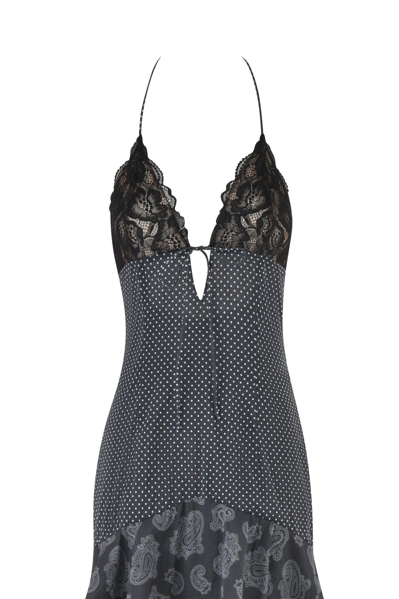 PEARL MAXI DRESS - BLACK : POLKA DOT Product Image