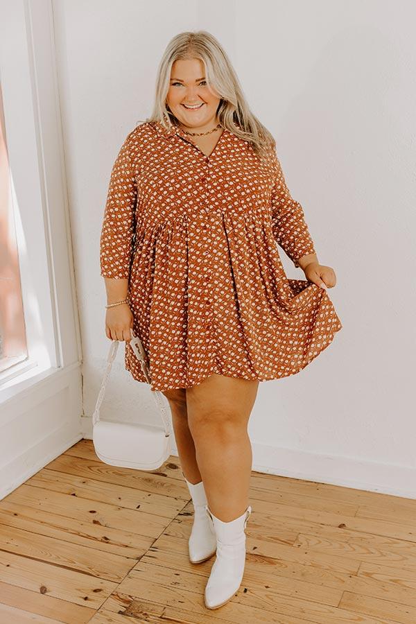 Cherry Mood Tunic Dress In Camel Curves Product Image