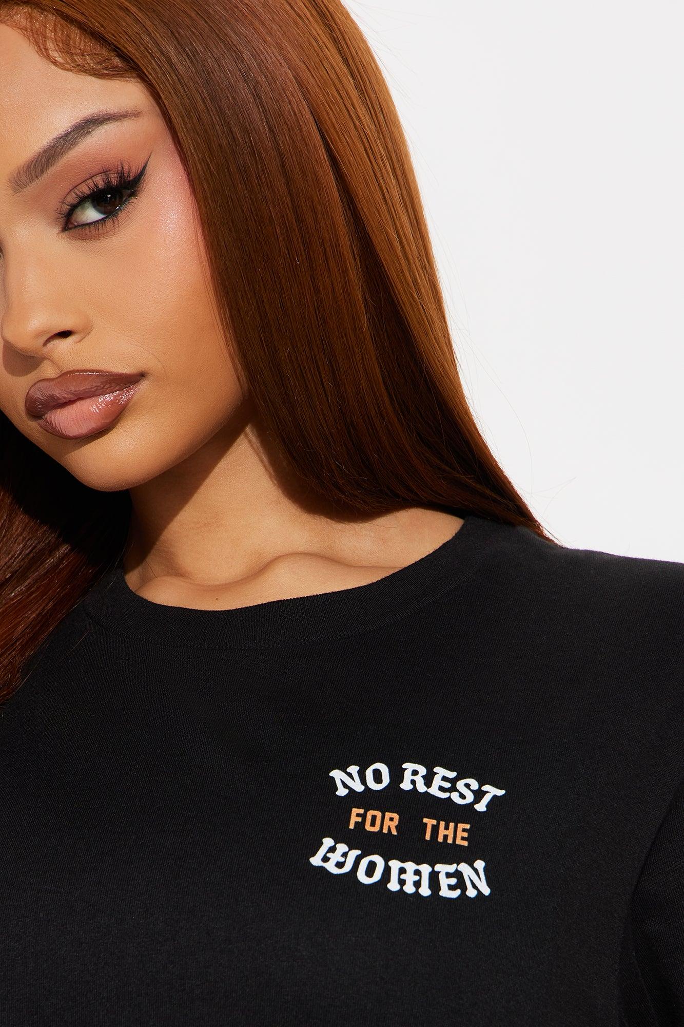 No Rest For The Women Oversized Tee - Black Product Image