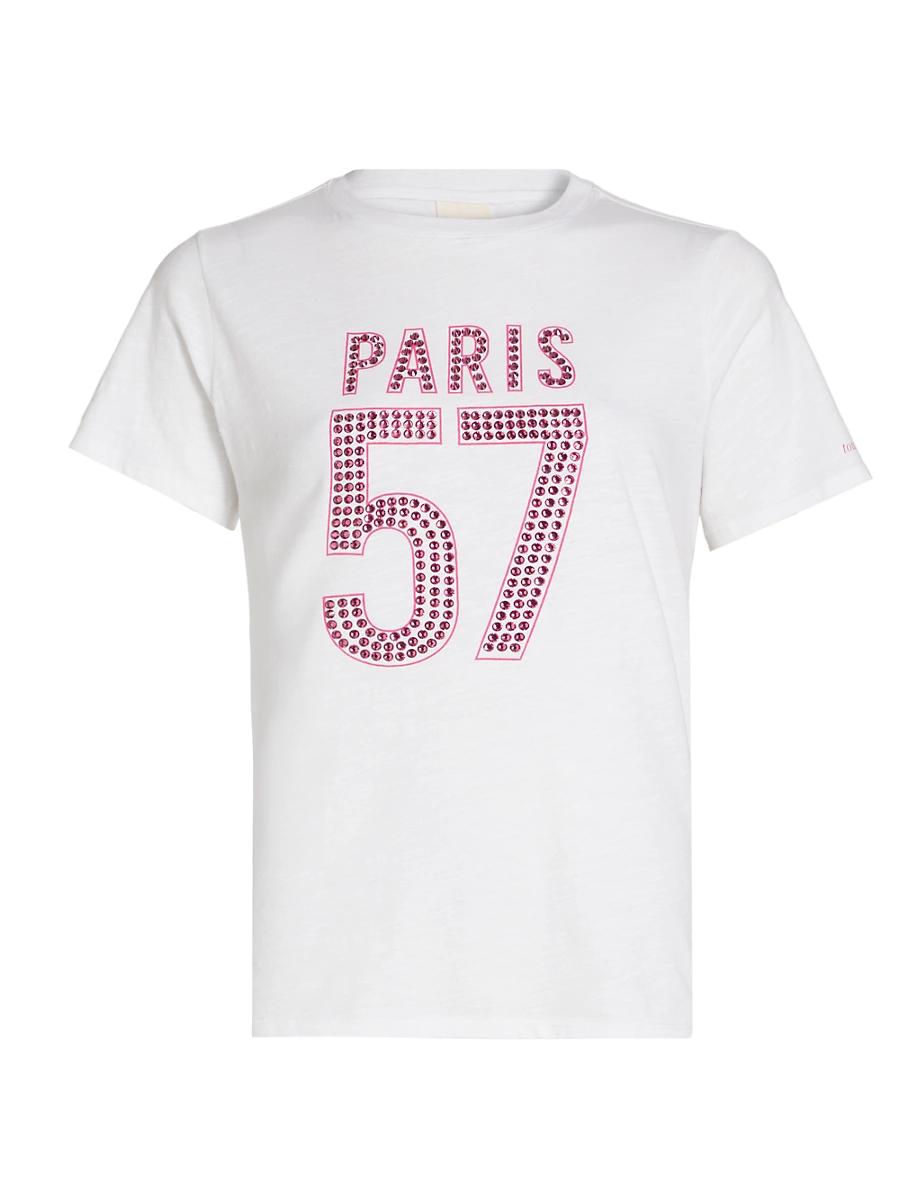 Womens Paris 57 Embellished T-Shirt Product Image