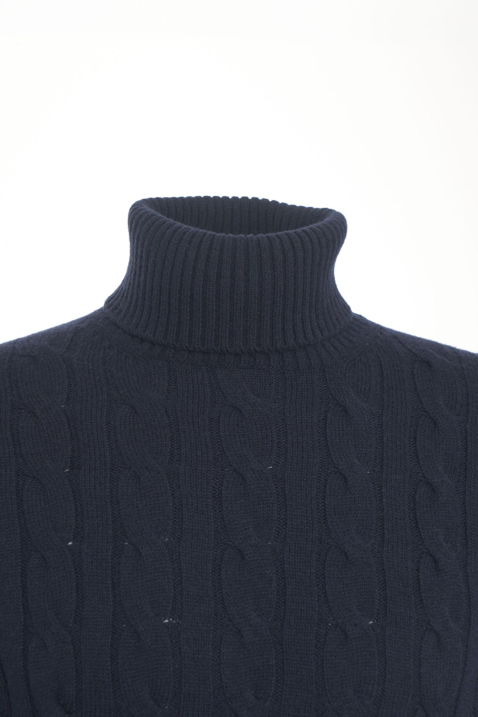 Turtleneck sweater with cable knit pattern Product Image