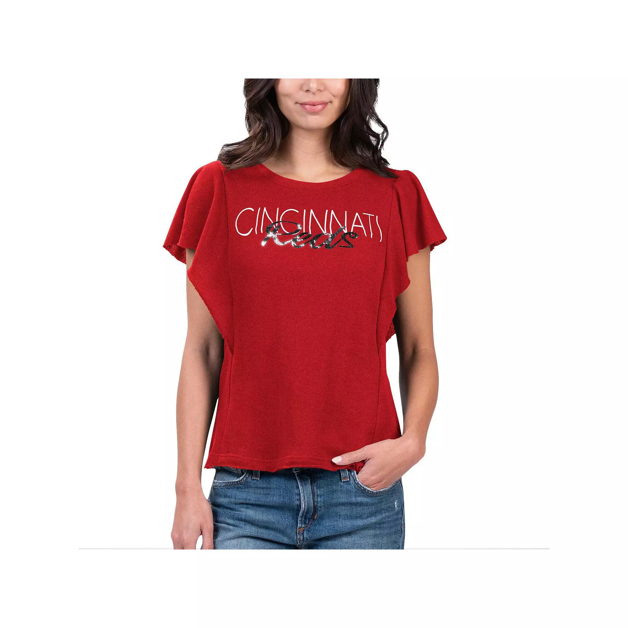 Womens G-III 4Her by Carl Banks Red Cincinnati Reds Crowd Wave T-Shirt Product Image