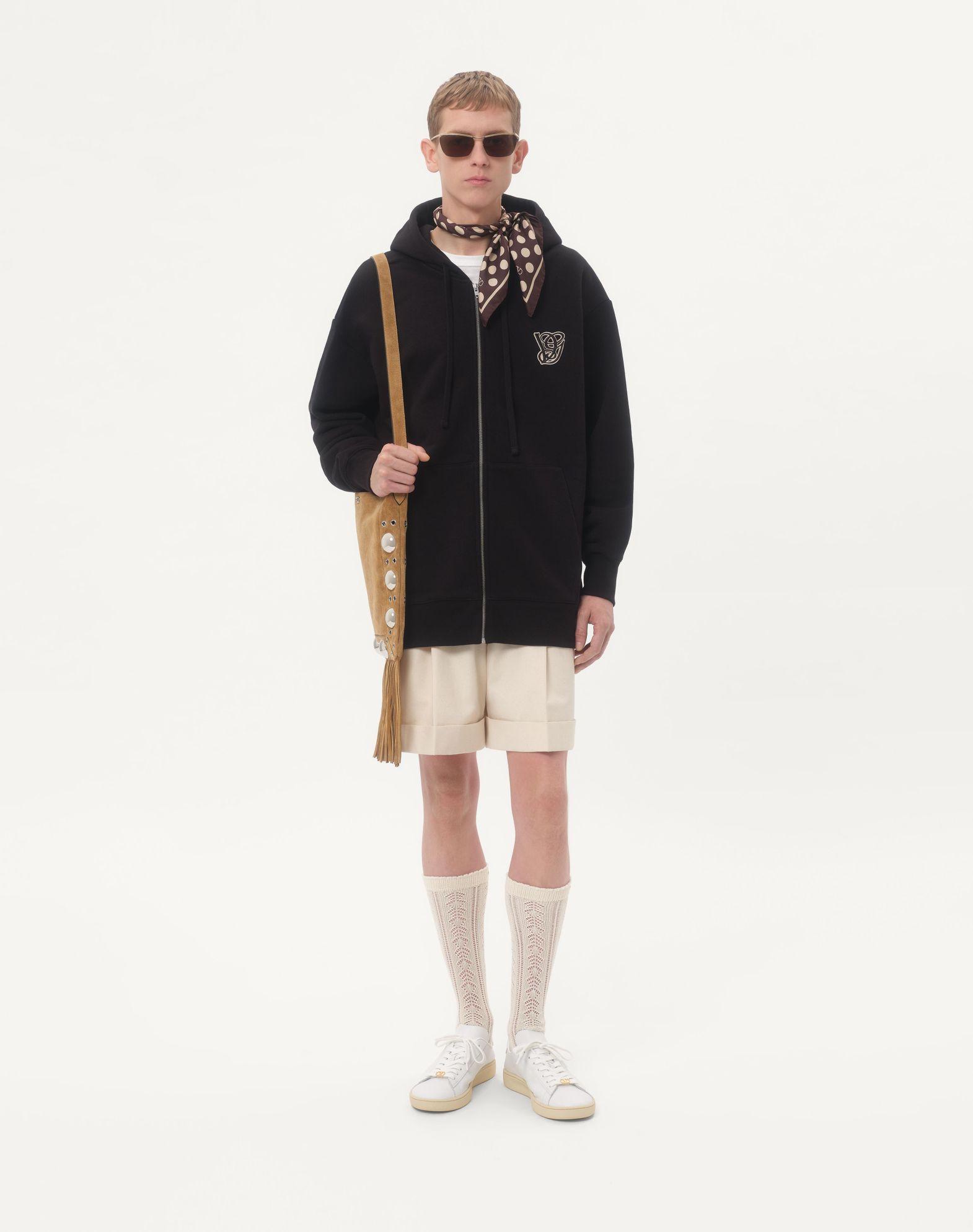 Cotton Hooded Sweatshirt With Vg Patch Product Image