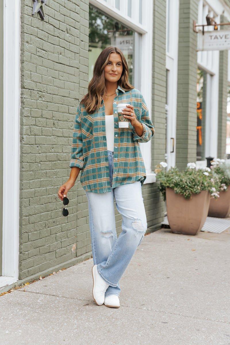 Light Wash Super High Rise Distressed Dad Jeans - FINAL SALE Product Image