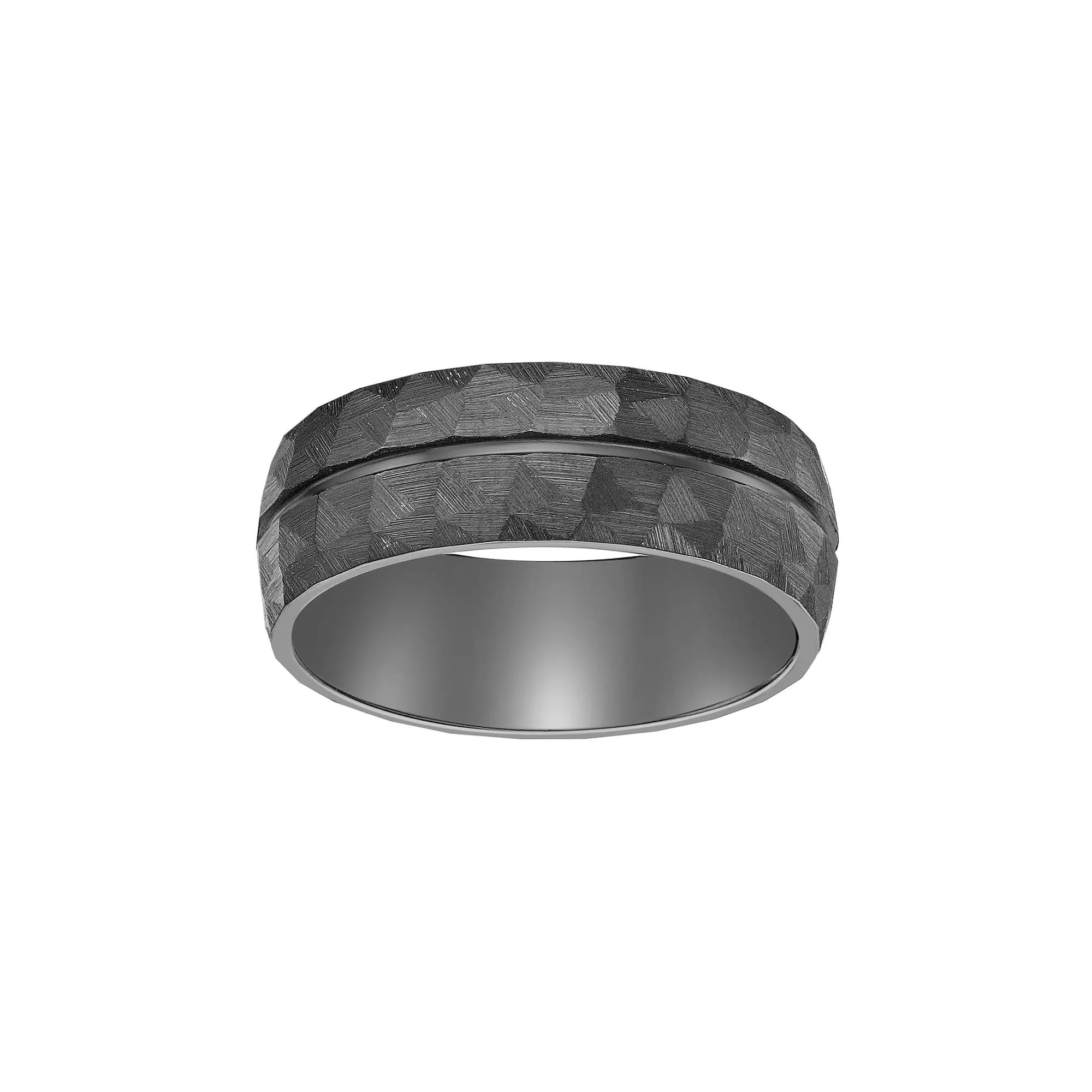 Men's LYNX Black Zirconium Ring, Size: 12, Stainless Product Image
