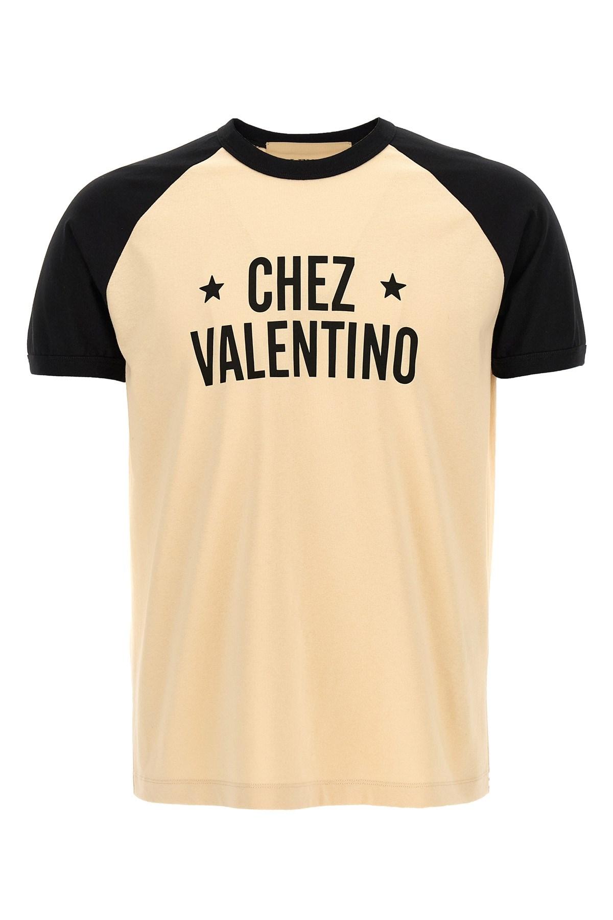 VALENTINO Chez Logo T-shirt In Neutral Product Image