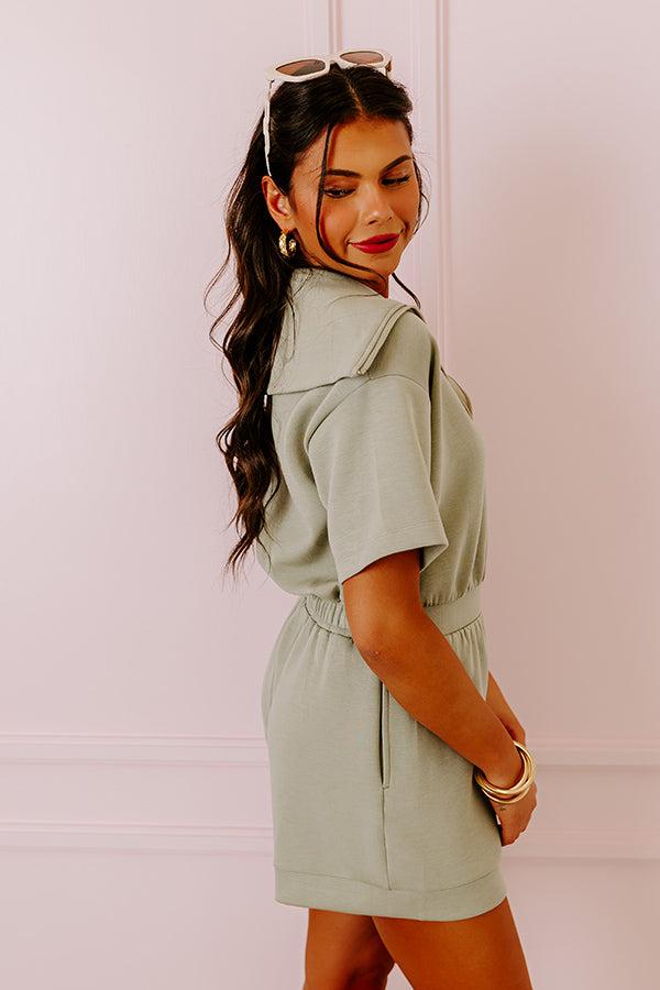 That Brand New Feeling Romper In Sage Product Image