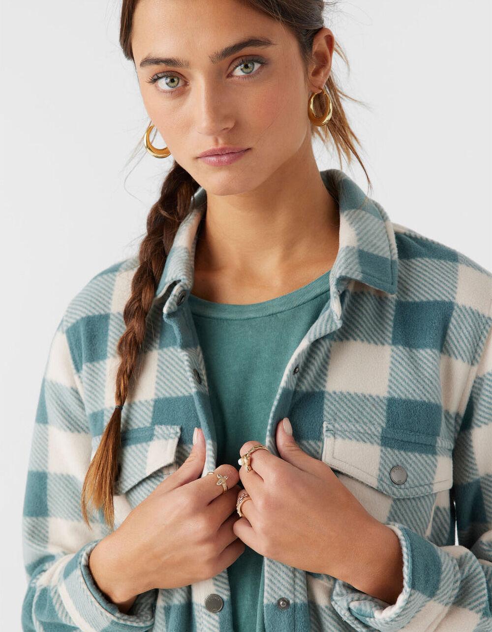 O'NEILL Zuma Womens Superfleece Flannel - BLUE COMBO Product Image