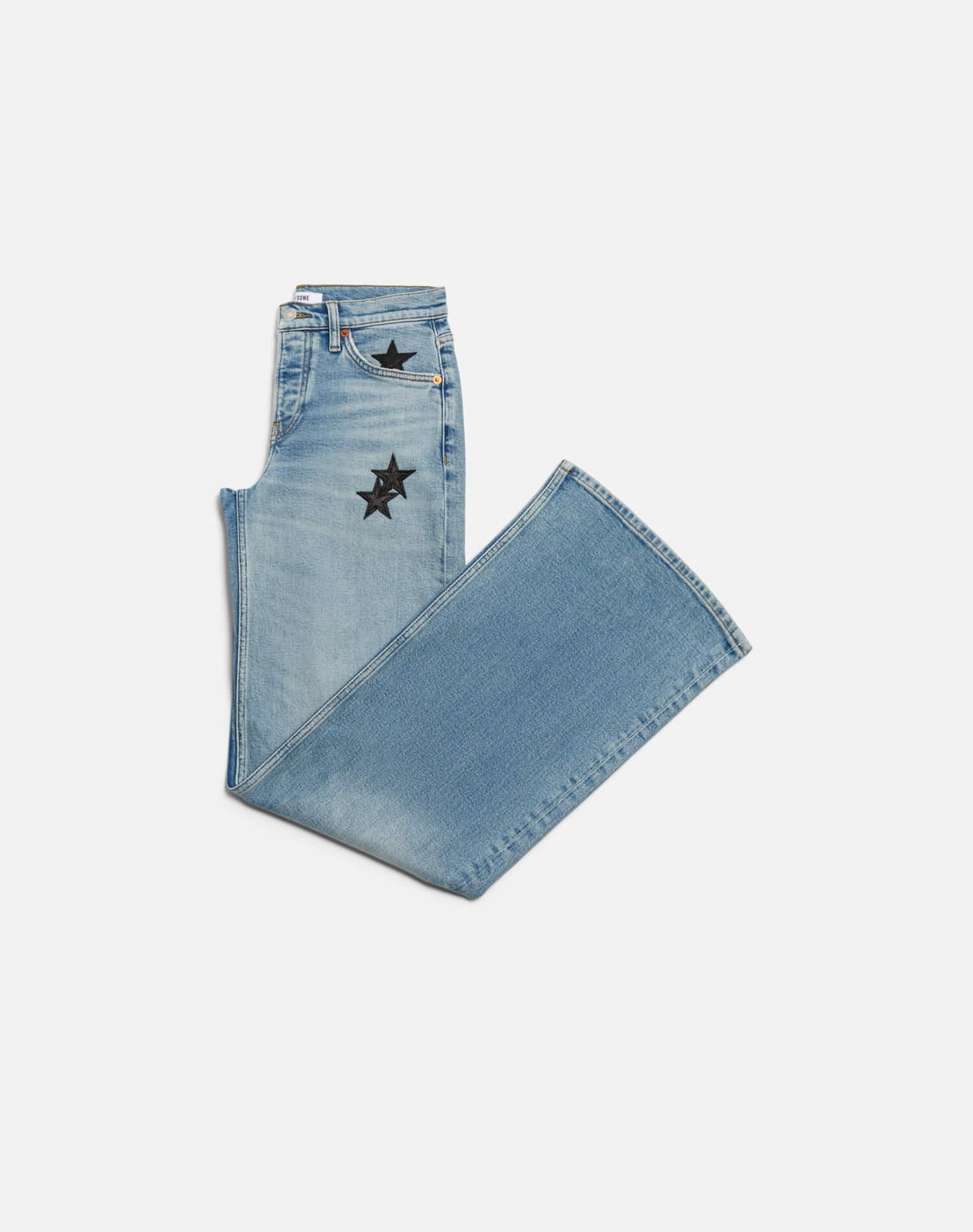 Comfort Stretch Mid Rise Wide Leg - Opal Indigo Star Product Image