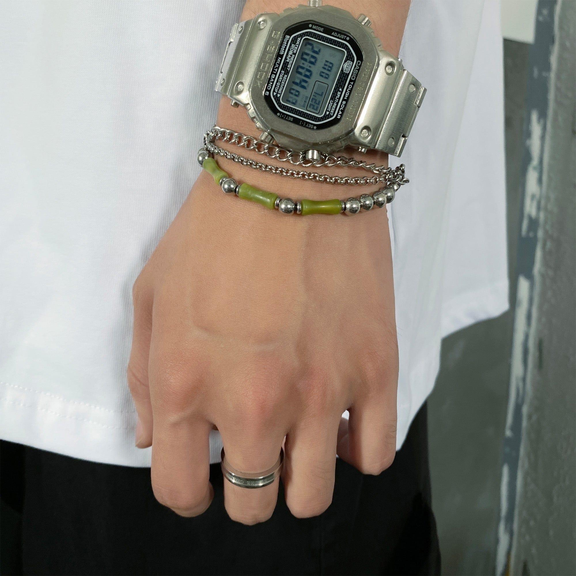 DOUBLE LAYER BAMBOO CHAIN BRACELET Product Image