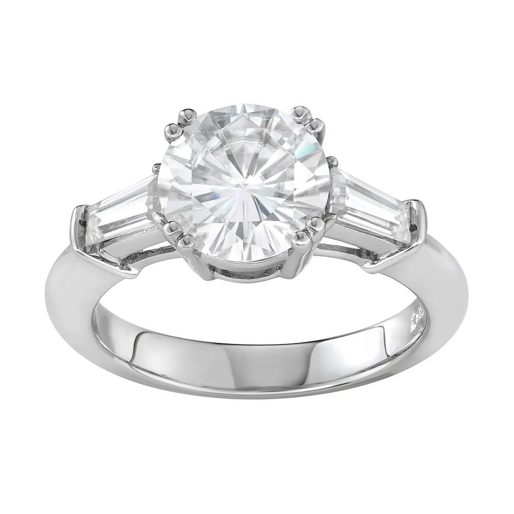 Charles & Colvard 14k White Gold 2 1/4 Carat T.W. Lab-Created Moissanite Engagement Ring, Women's, Size: 5, 14k Whgold Product Image