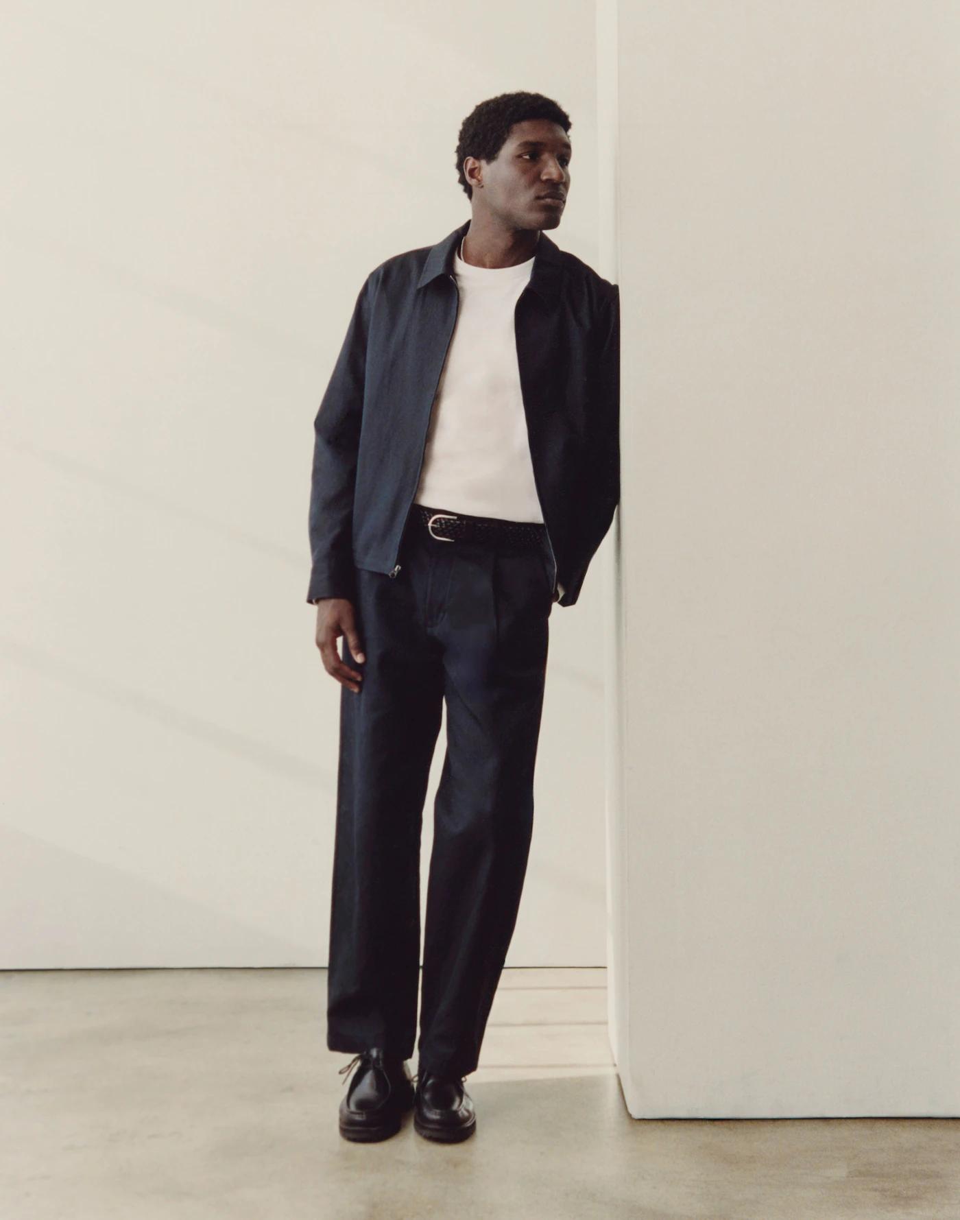 Pleated Trousers in Italian Cotton Twill Product Image