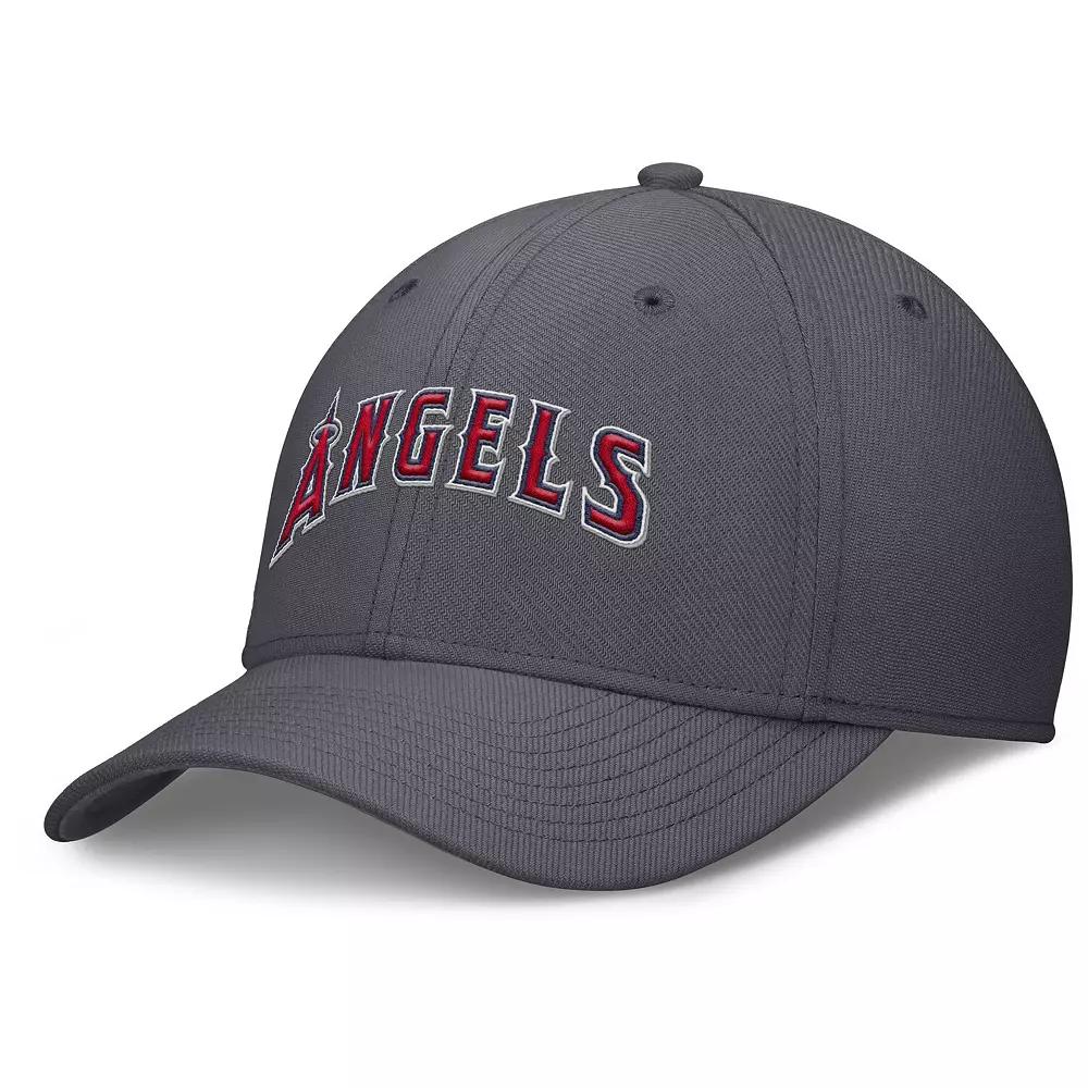 Men's Nike Gray Los Angeles Angels Swoosh Performance Flex Hat,  Product Image