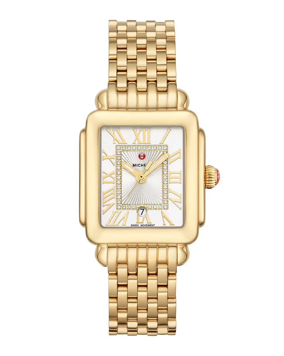 Womens Deco Madison Diamond & Stainless Steel Bracelet Watch Product Image