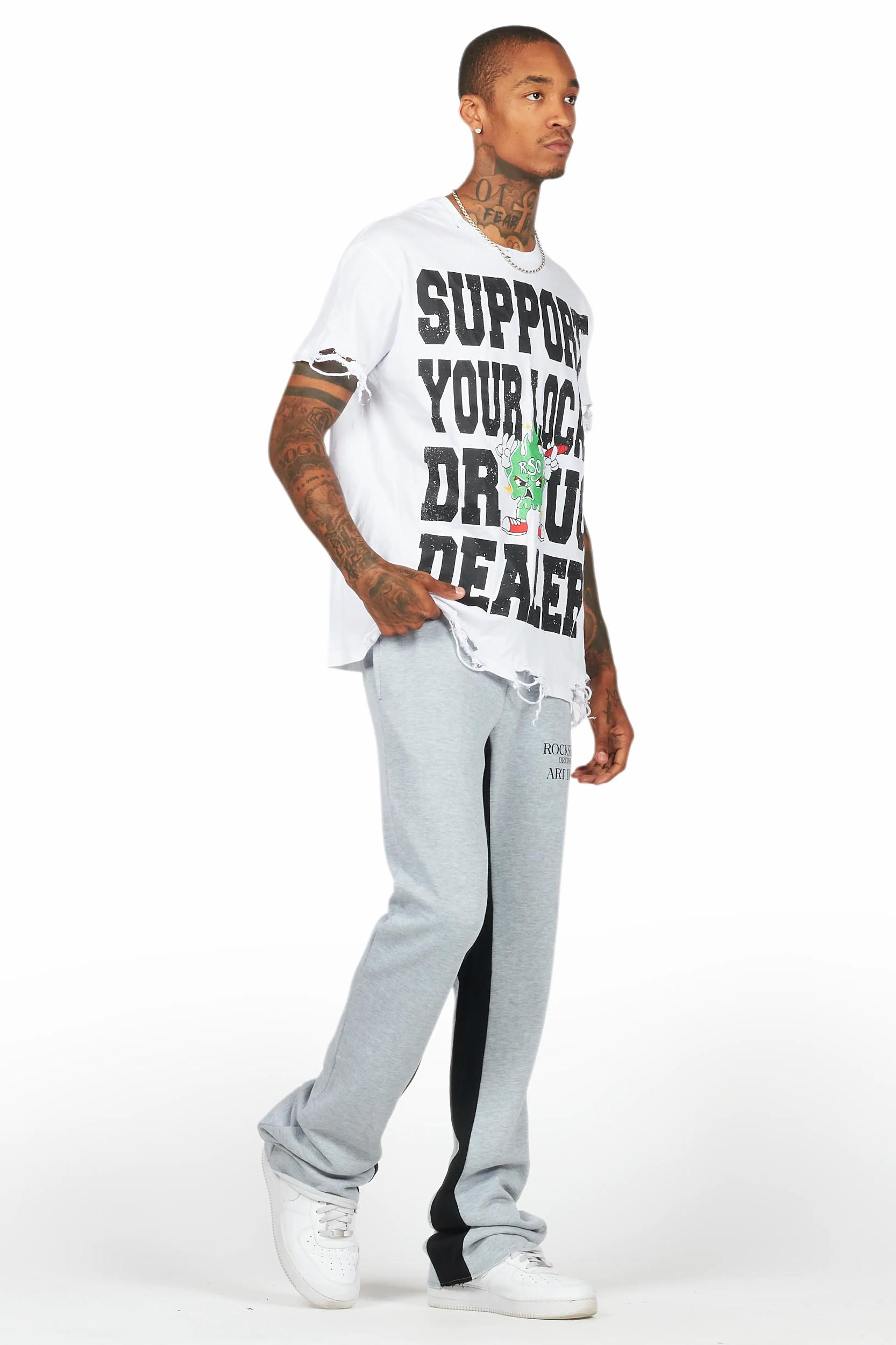 Briggs Heather Grey Baggy Pant Male Product Image