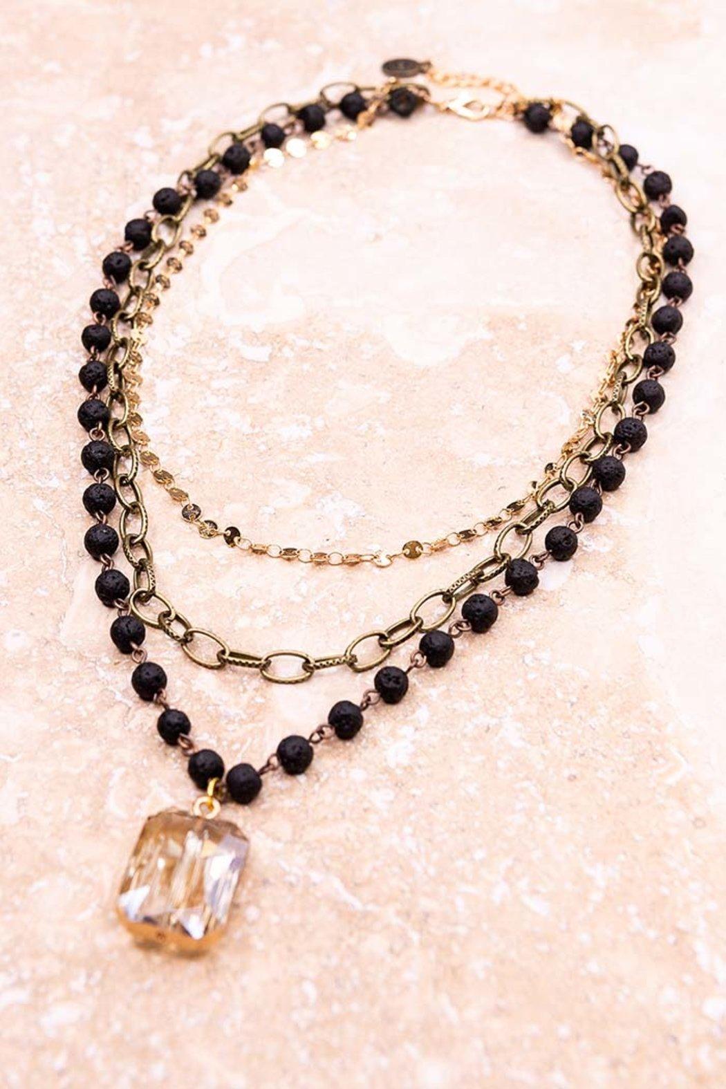 Hannah Layered Crystal Necklace Product Image