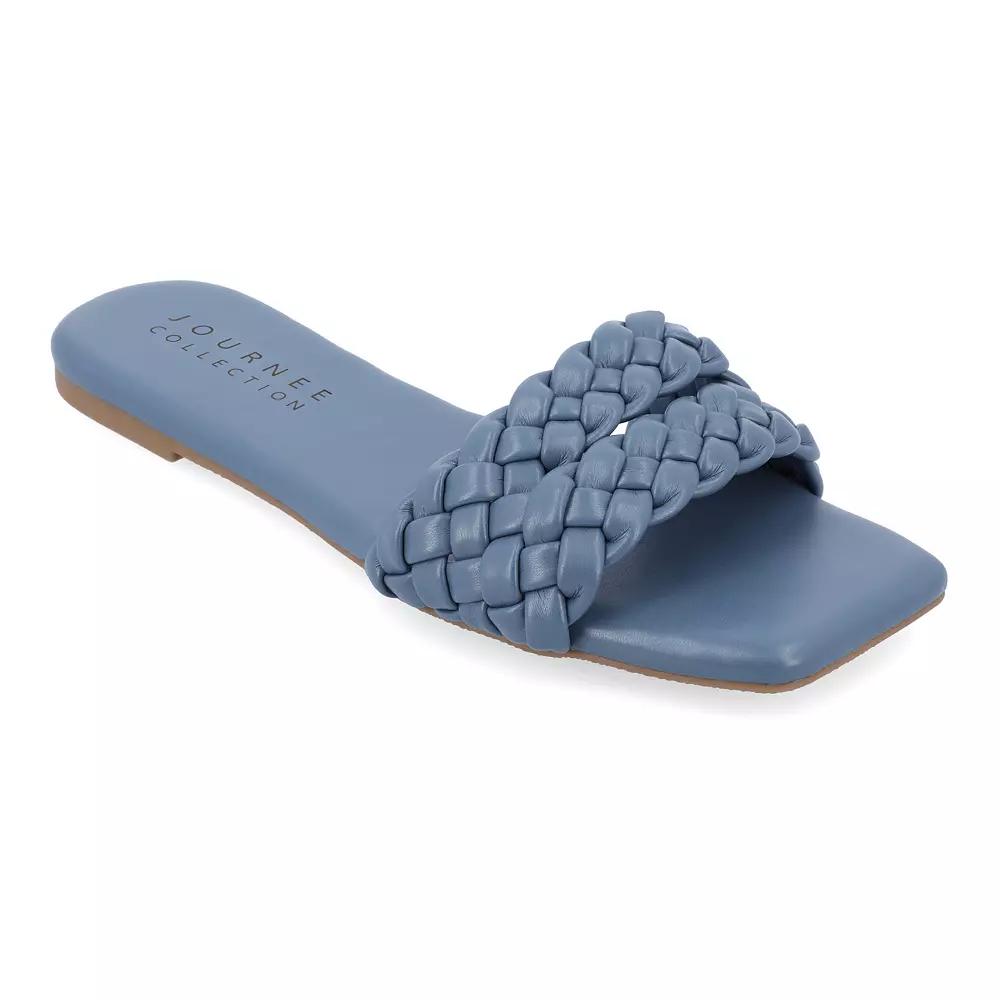 Journee Sawyerr Women's Braided Slide Sandals,  Product Image