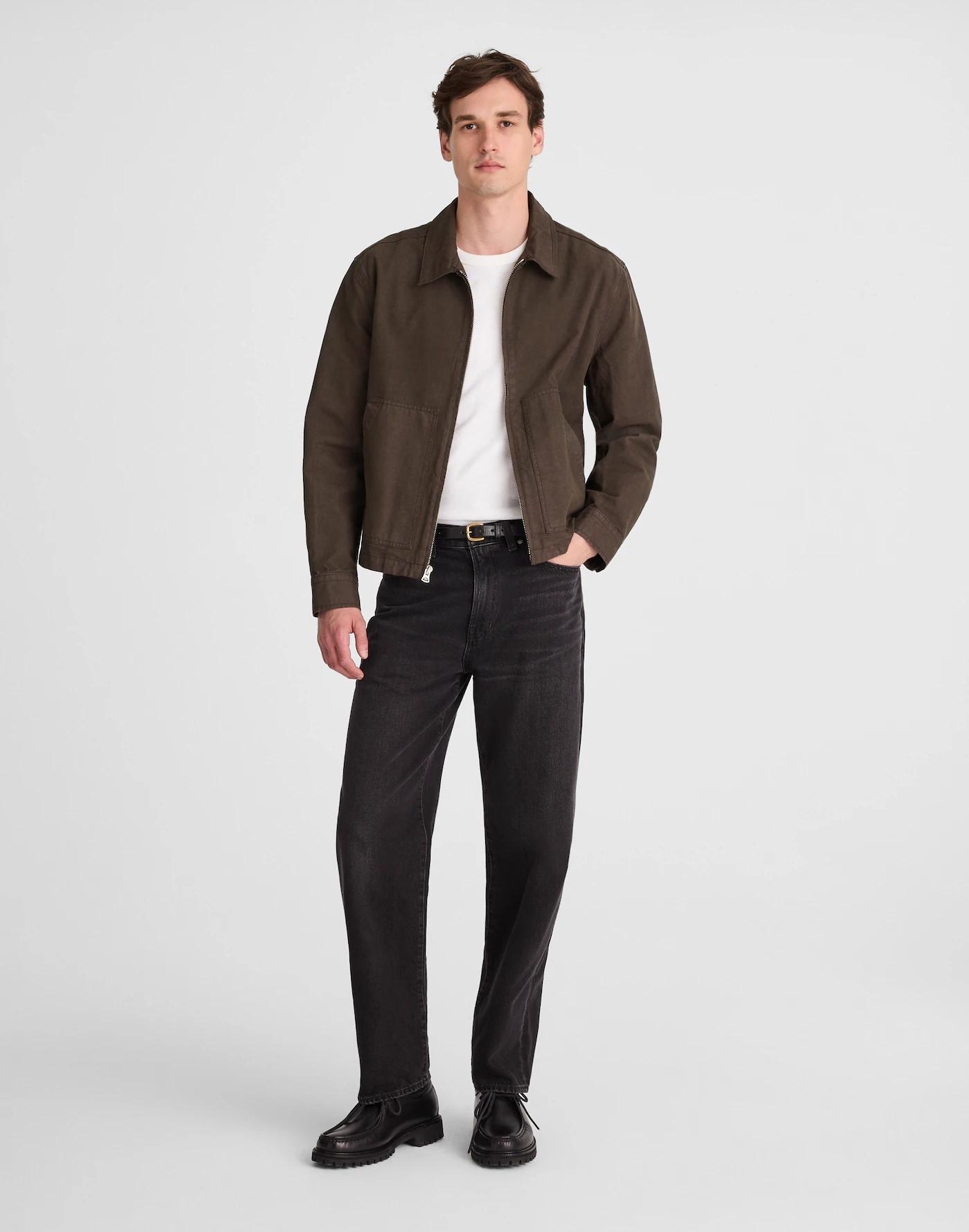 Zip-Front Jacket in Cotton Canvas Product Image