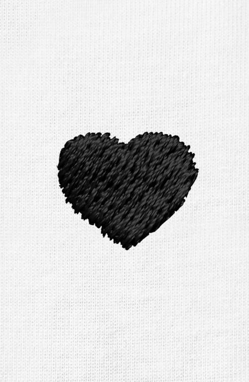 Dalix Womens Lil Heart Jersey Relaxed Tee in White at Nordstrom, Size Small Product Image