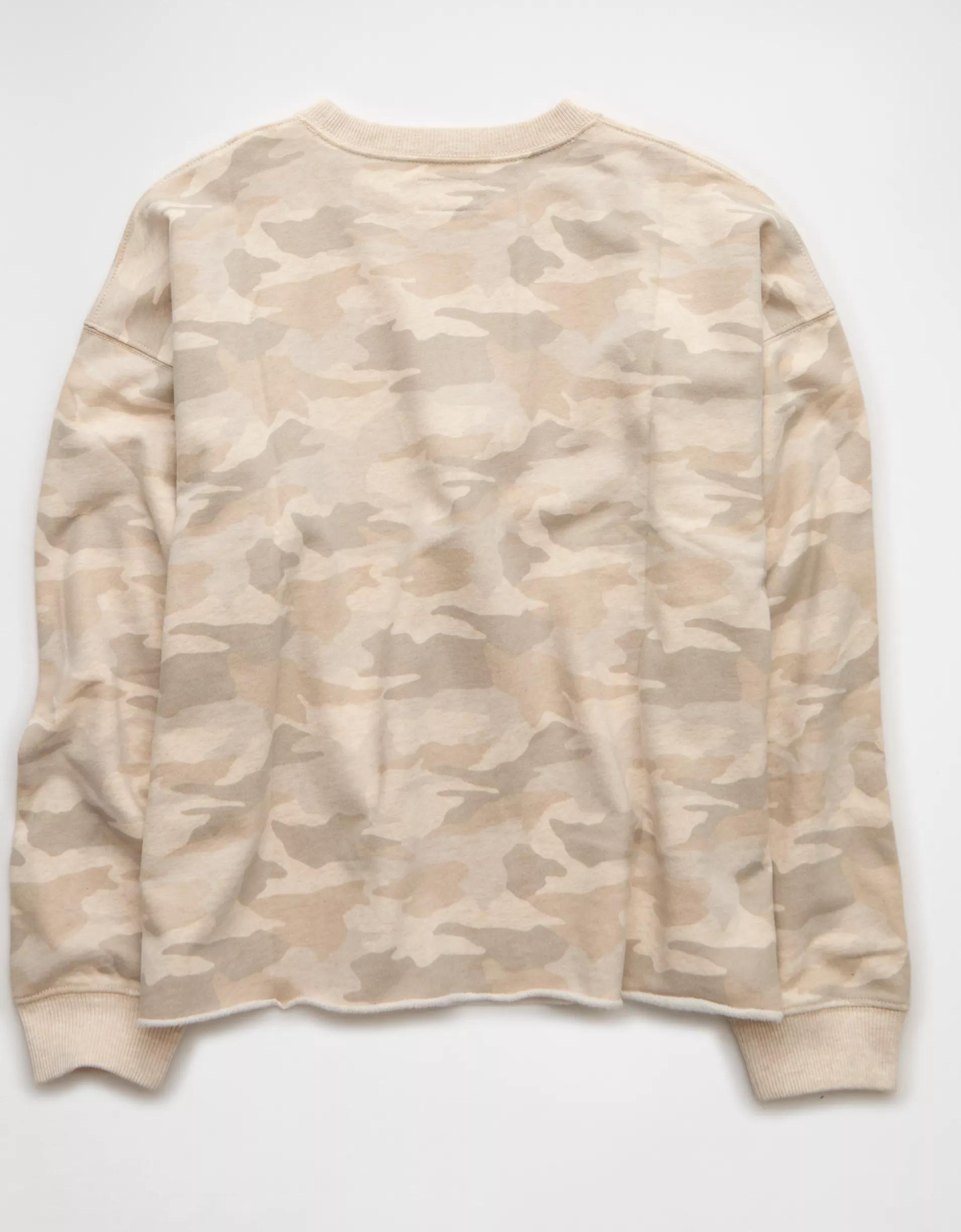 AE Everyday Luxe Cropped Cut-Off Sweatshirt Product Image