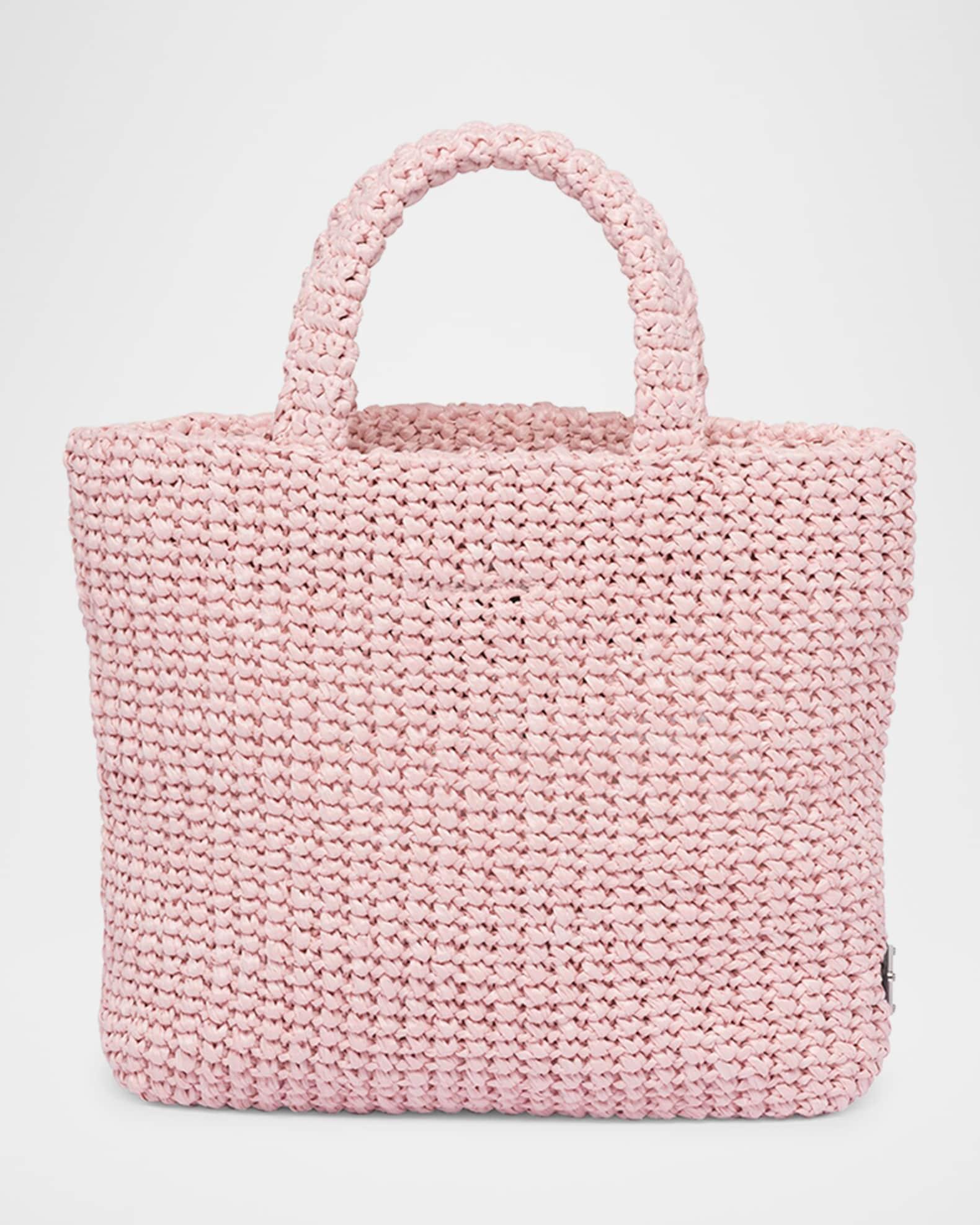 Small Embroidered Crochet Tote Bag Product Image