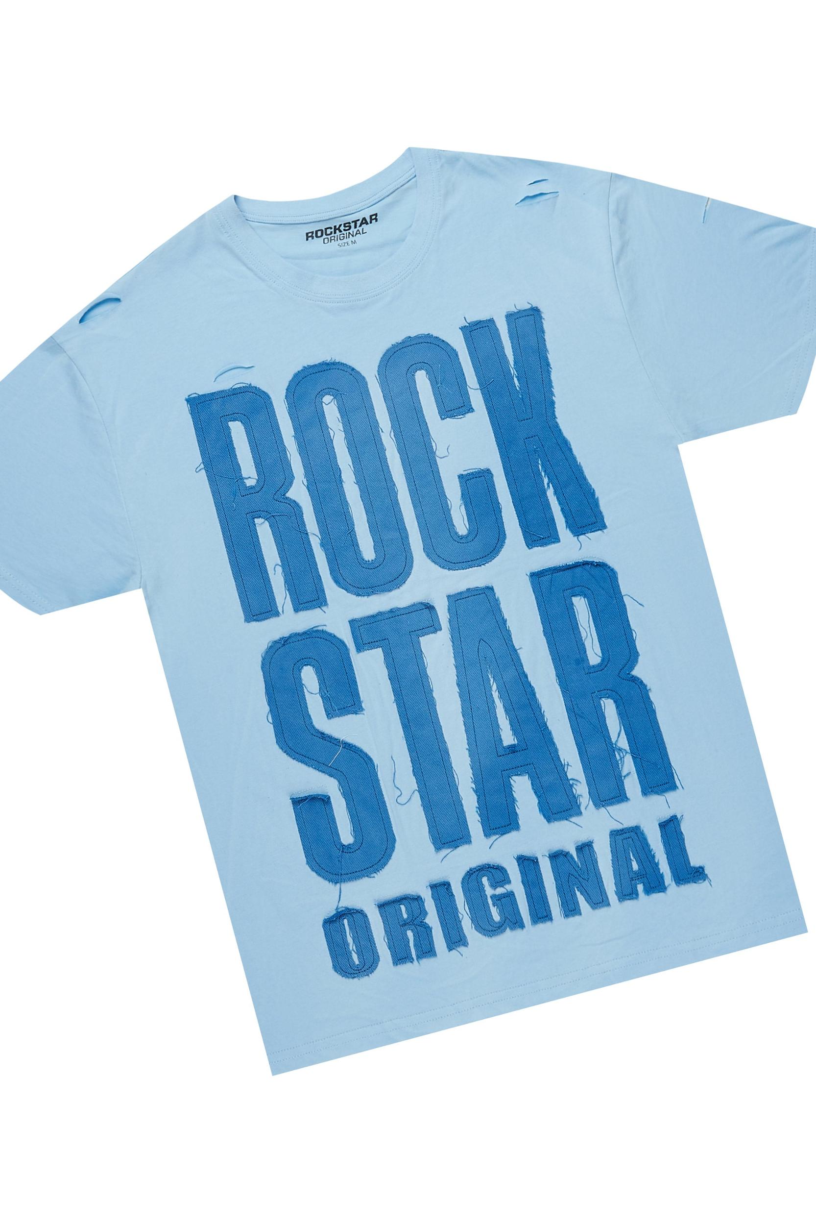 Shantrice Blue T-Shirt Short Set Female Product Image