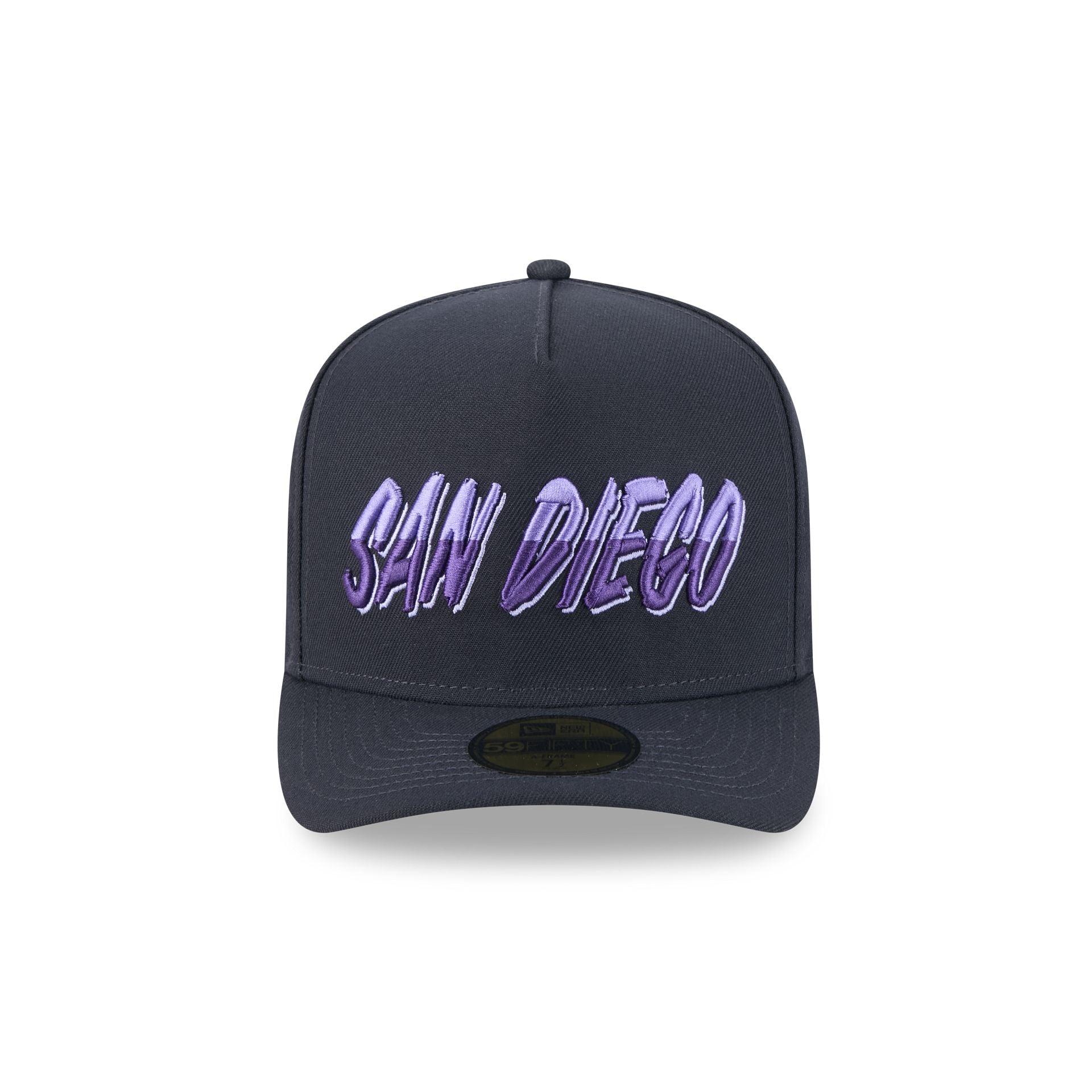 San Diego Padres Navy Lavender 59FIFTY A-Frame Fitted Hat Male Product Image