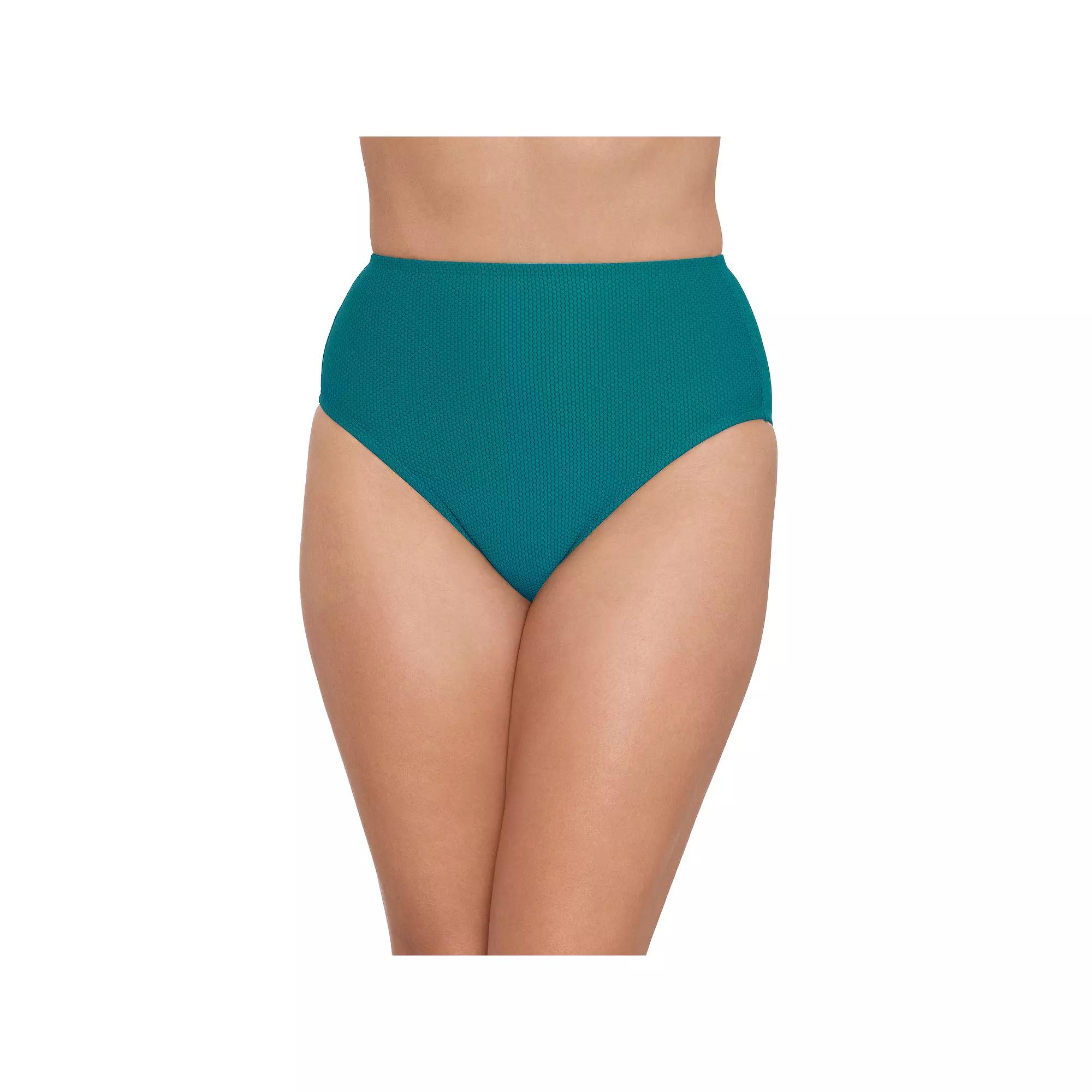 Women's Draper James High-Waist Swim Bottoms, Size: Small, Green Green Product Image